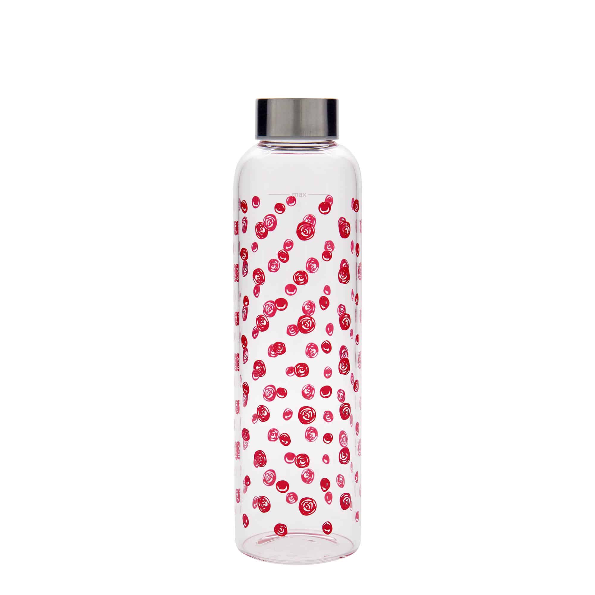 Flaša za piće 500 ml 'Perseus', motiv: Crvene tačke, otvor: Navojni zatvarač