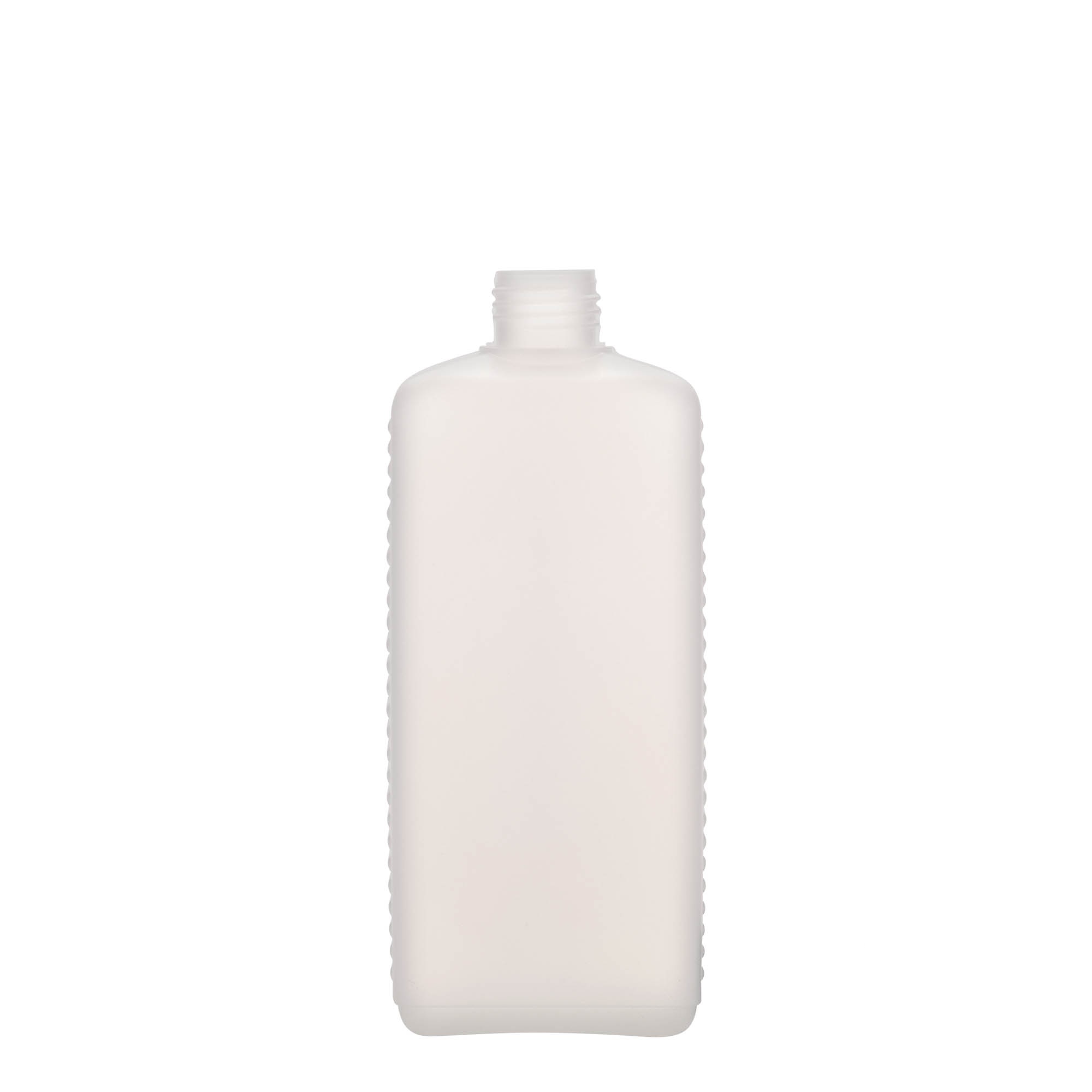 500 ml kanister boca, pravougaona, HDPE plastika, prirodna, grlo: DIN 25 EPE