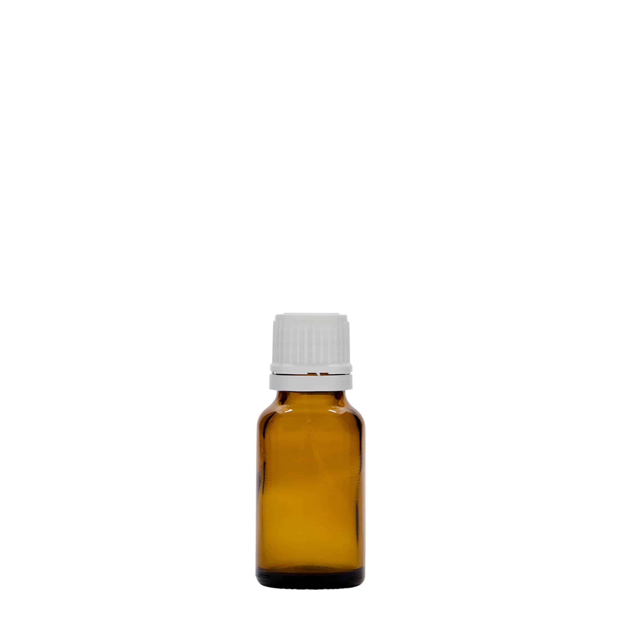 15 ml medicinska bočica, staklo, smeđa, grlo: DIN 18