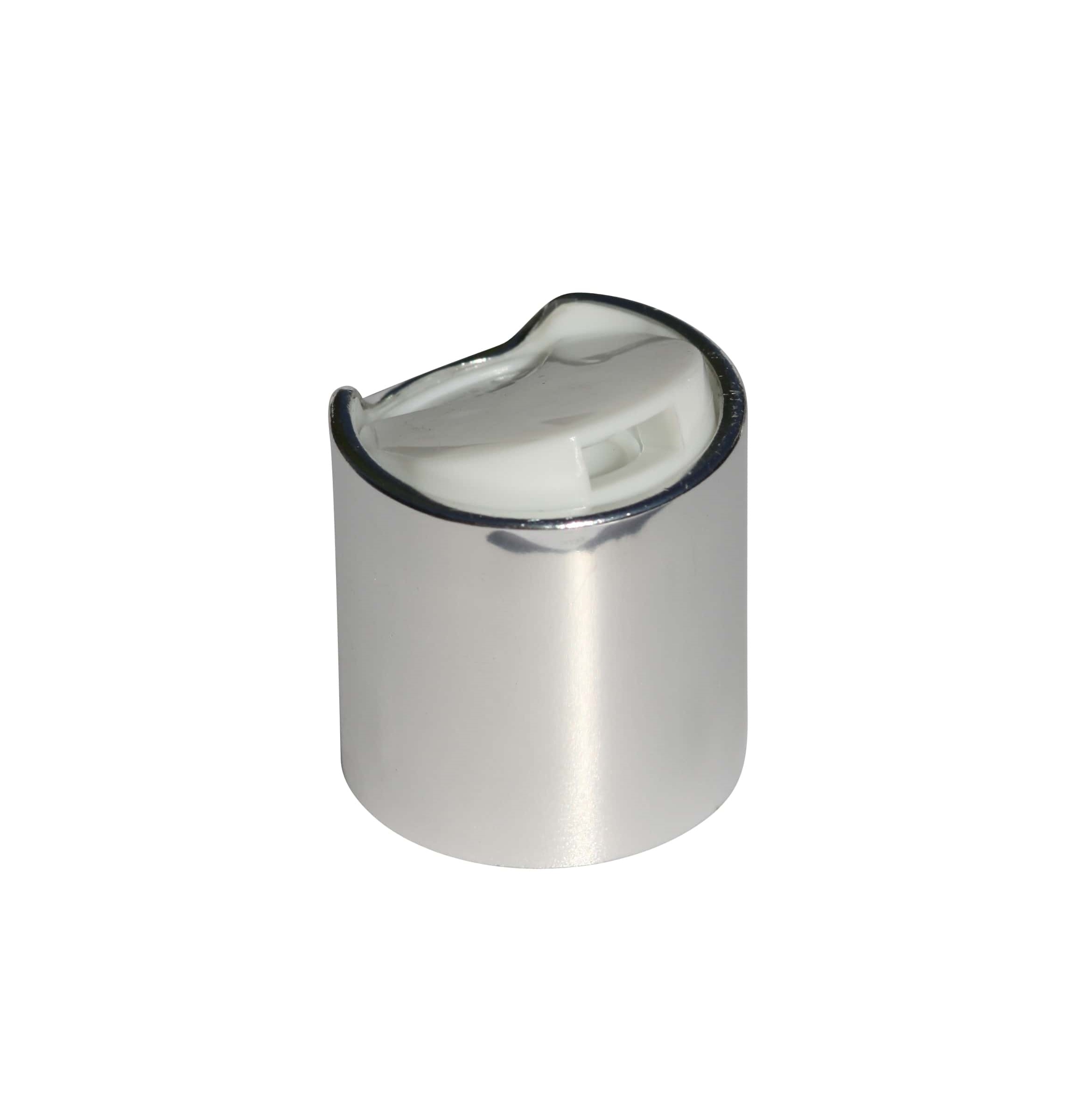 Navojni zatvarač Disc Top, PP plastika, srebrna, za otvor: 24/410