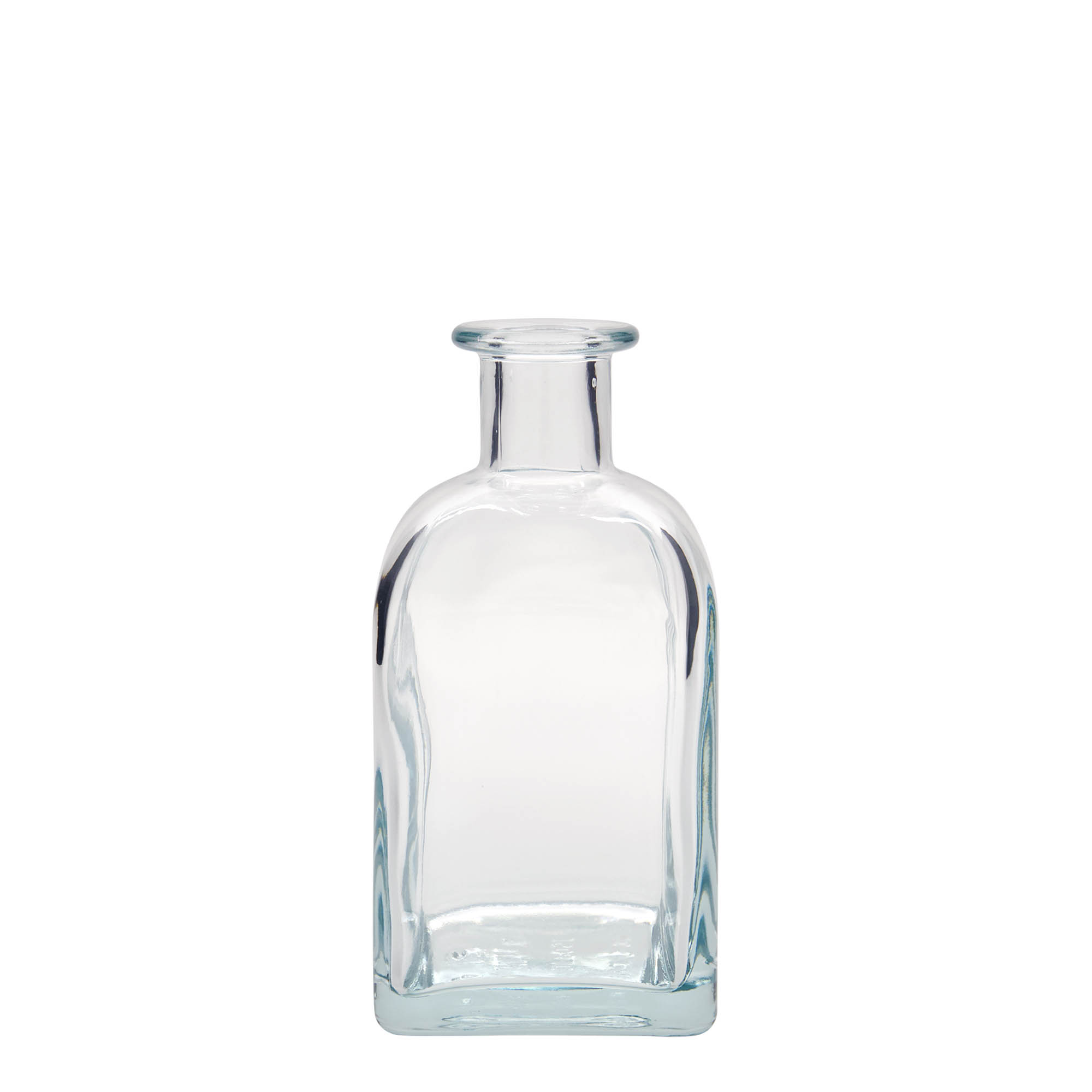 350 ml staklena boca Apotheker Carré, kvadratna, grlo: pluta
