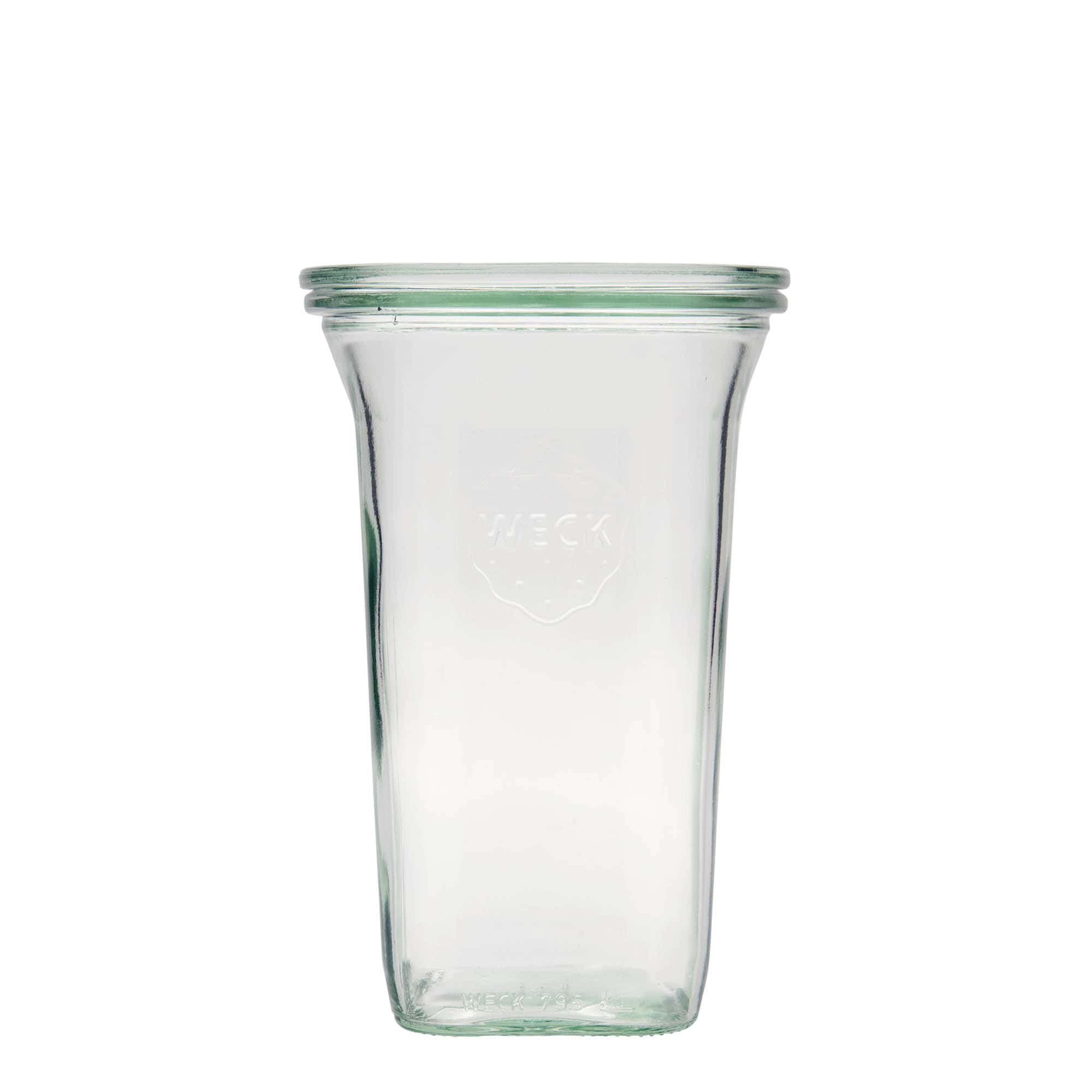 WECK kvadratna staklenka 795 ml, kvadratna, otvor: Okrugli rub WECK kvadratna staklenka 795 ml, kvadratna, otvor: Okrugli rub