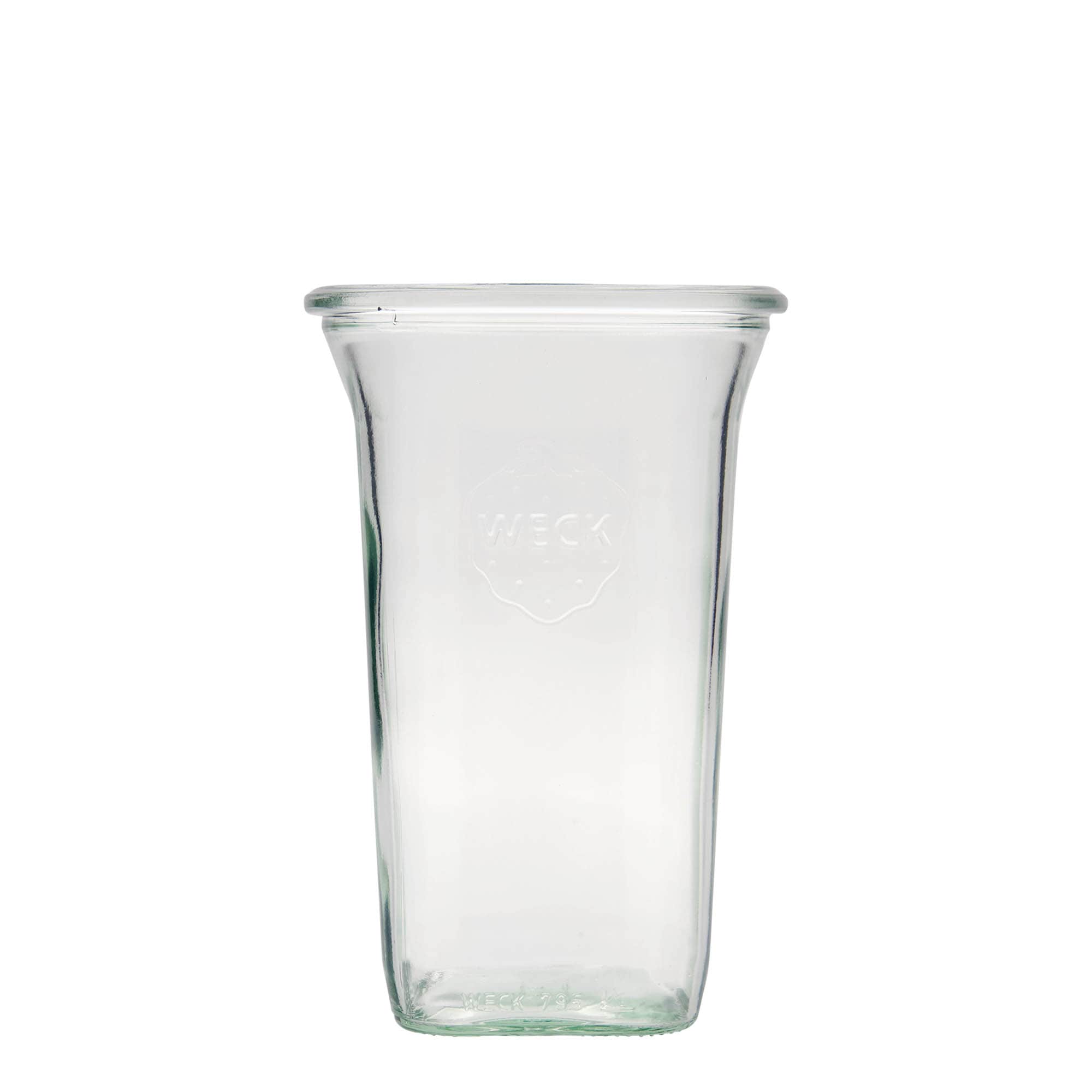 795 ml WECK-Quadro staklenka, kvadratna, otvor: okrugli rub