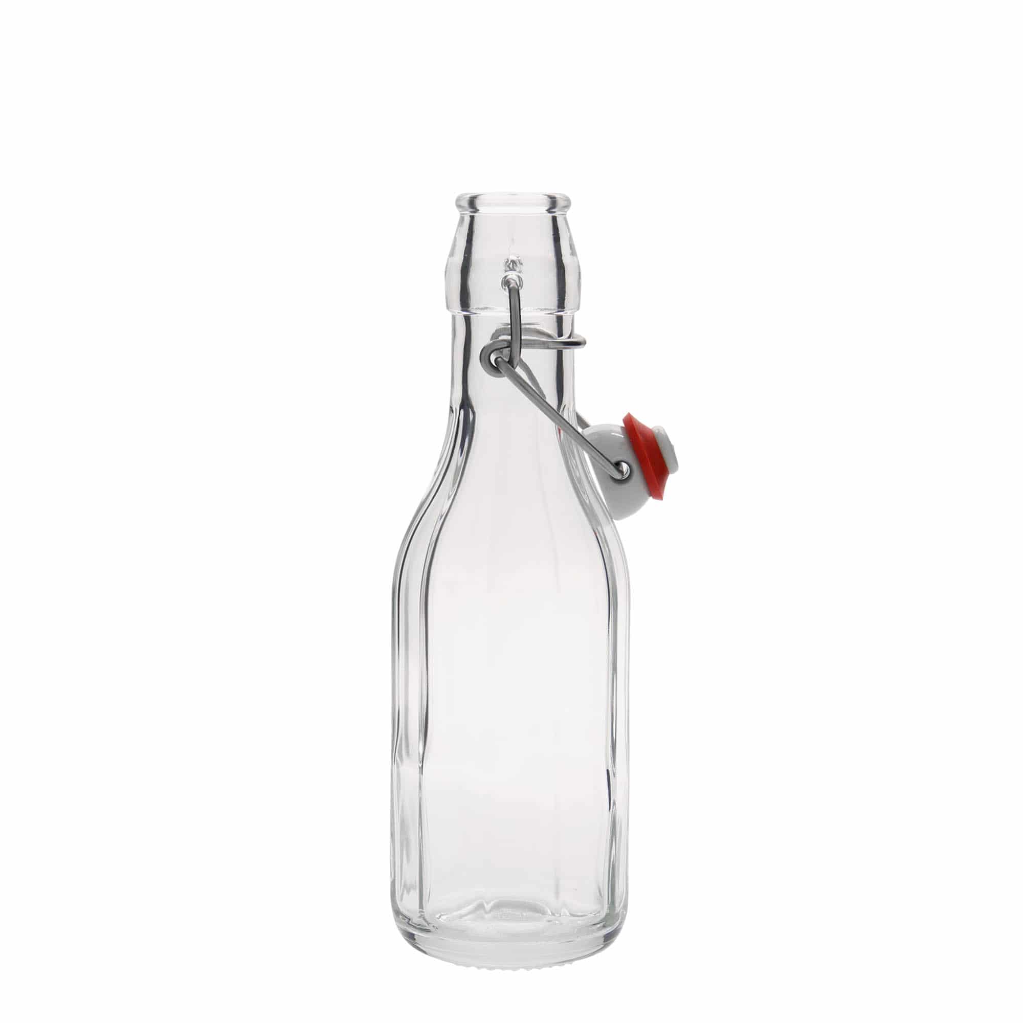 250 ml staklena boca „Bravo“, desetostrana, grlo: kopča za zatvaranje