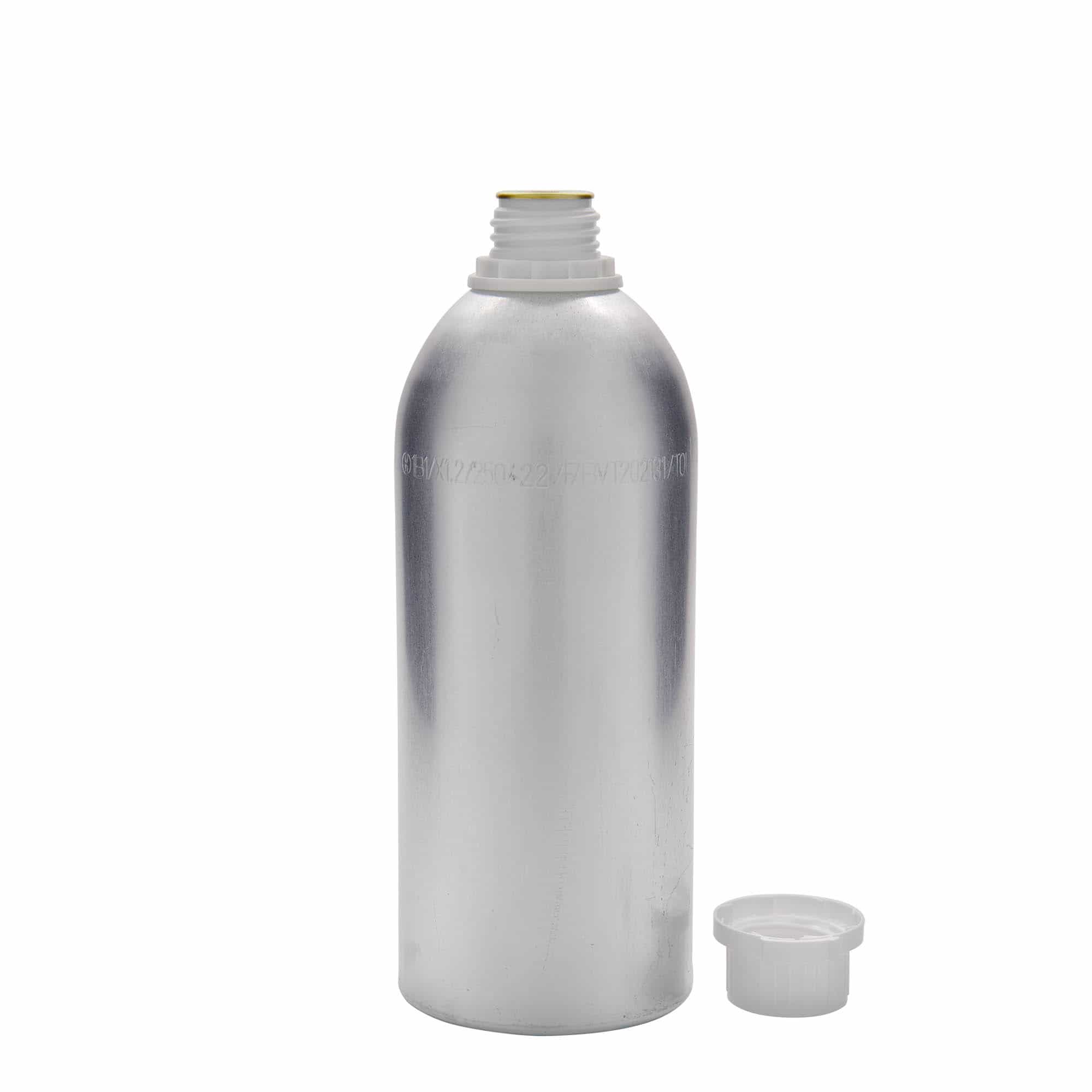 Aluminijumska flaša 1100 ml, metal, srebrna, otvor: DIN 32