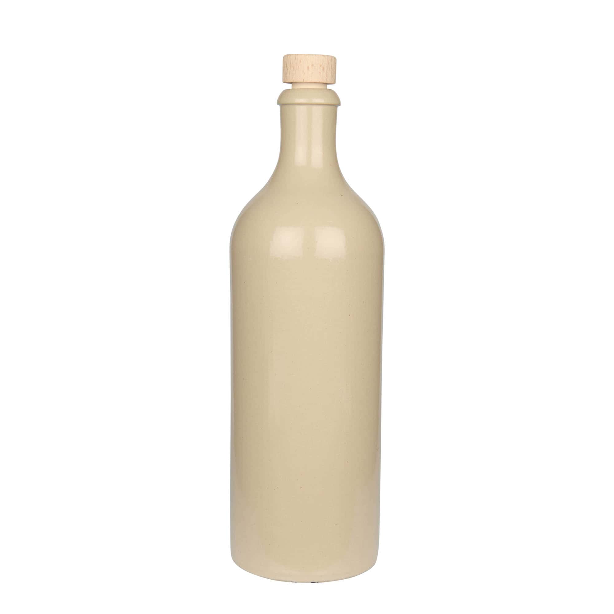 750 ml glineni vrč, kamenina, bež, otvor: pluta