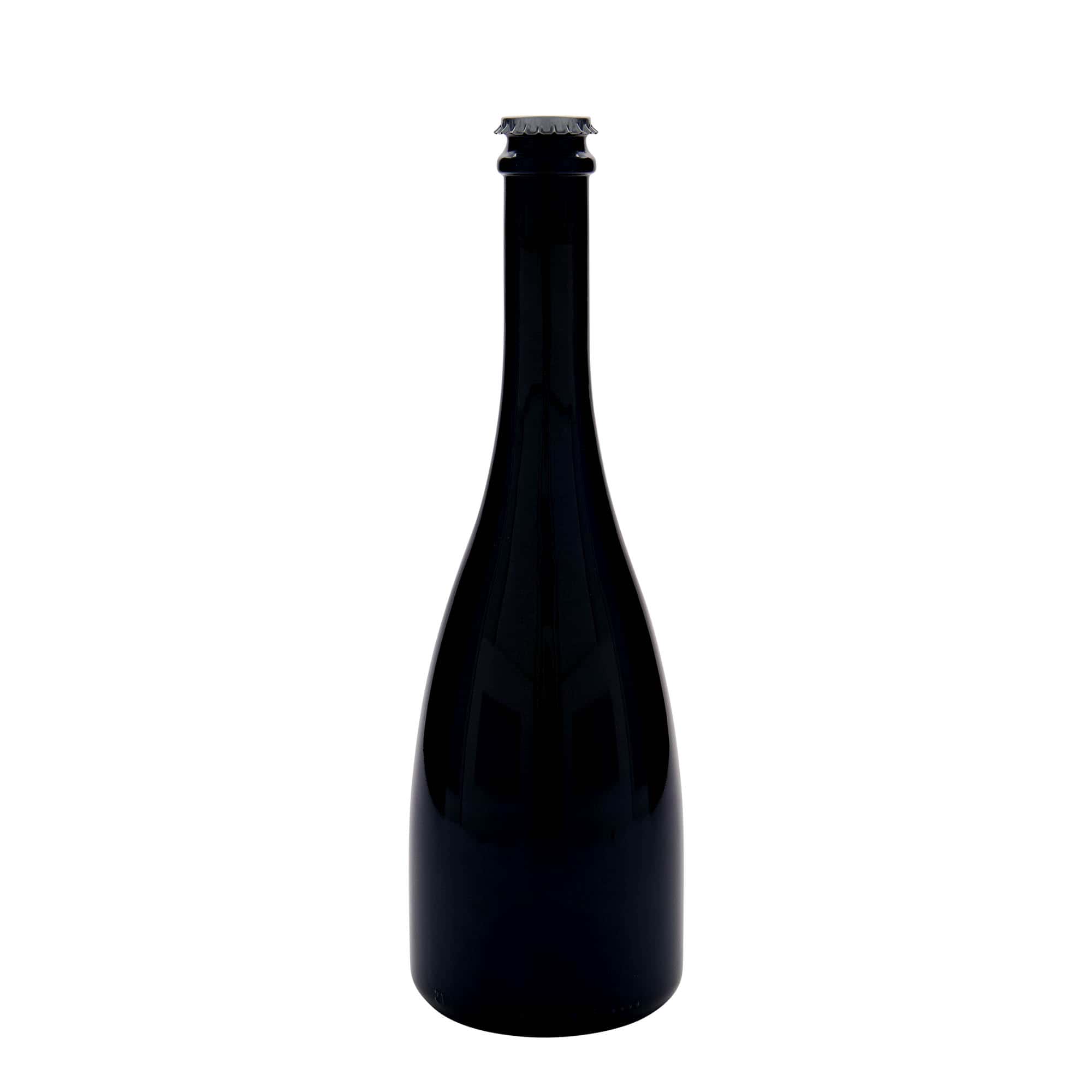 750 ml boca za pivo/šampanjac 'Tosca', staklo, antikno zeleno, otvor: krunski čep