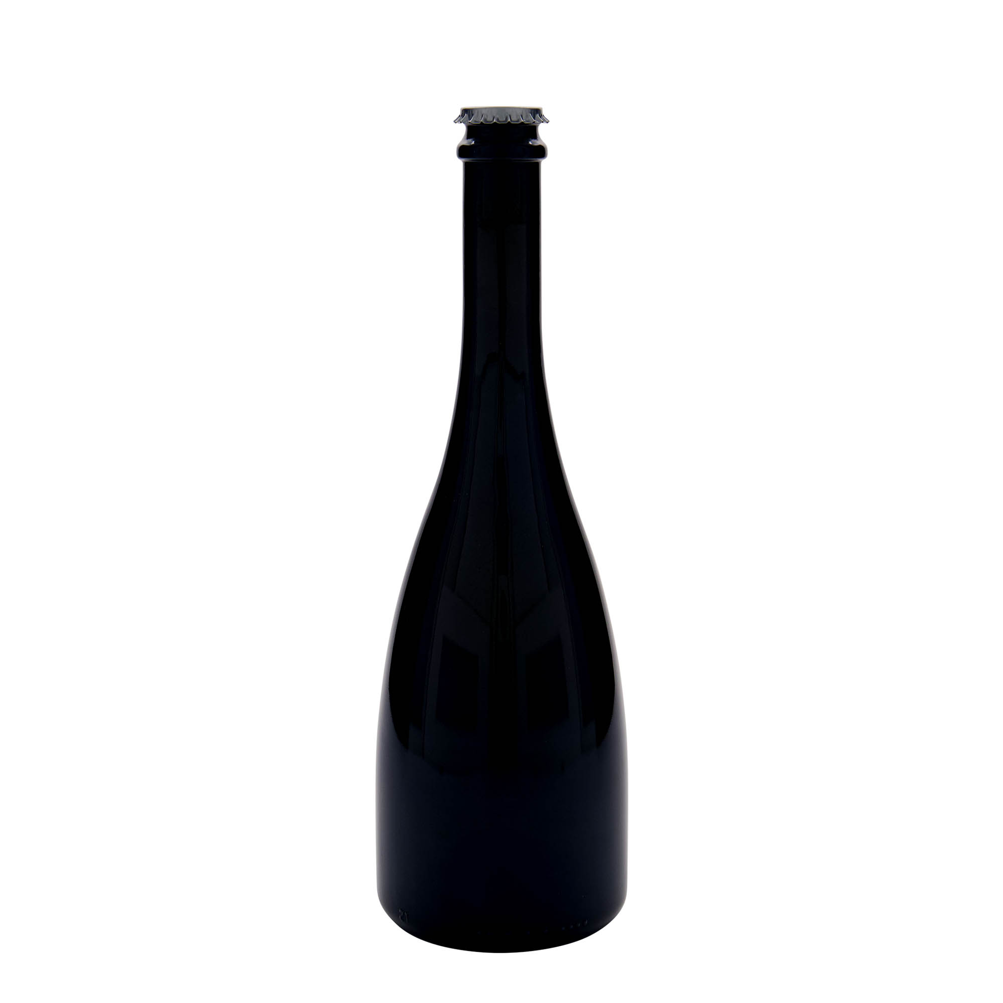 750 ml boca za pivo/šampanjac 'Tosca', staklo, antikno zeleno, otvor: krunski čep