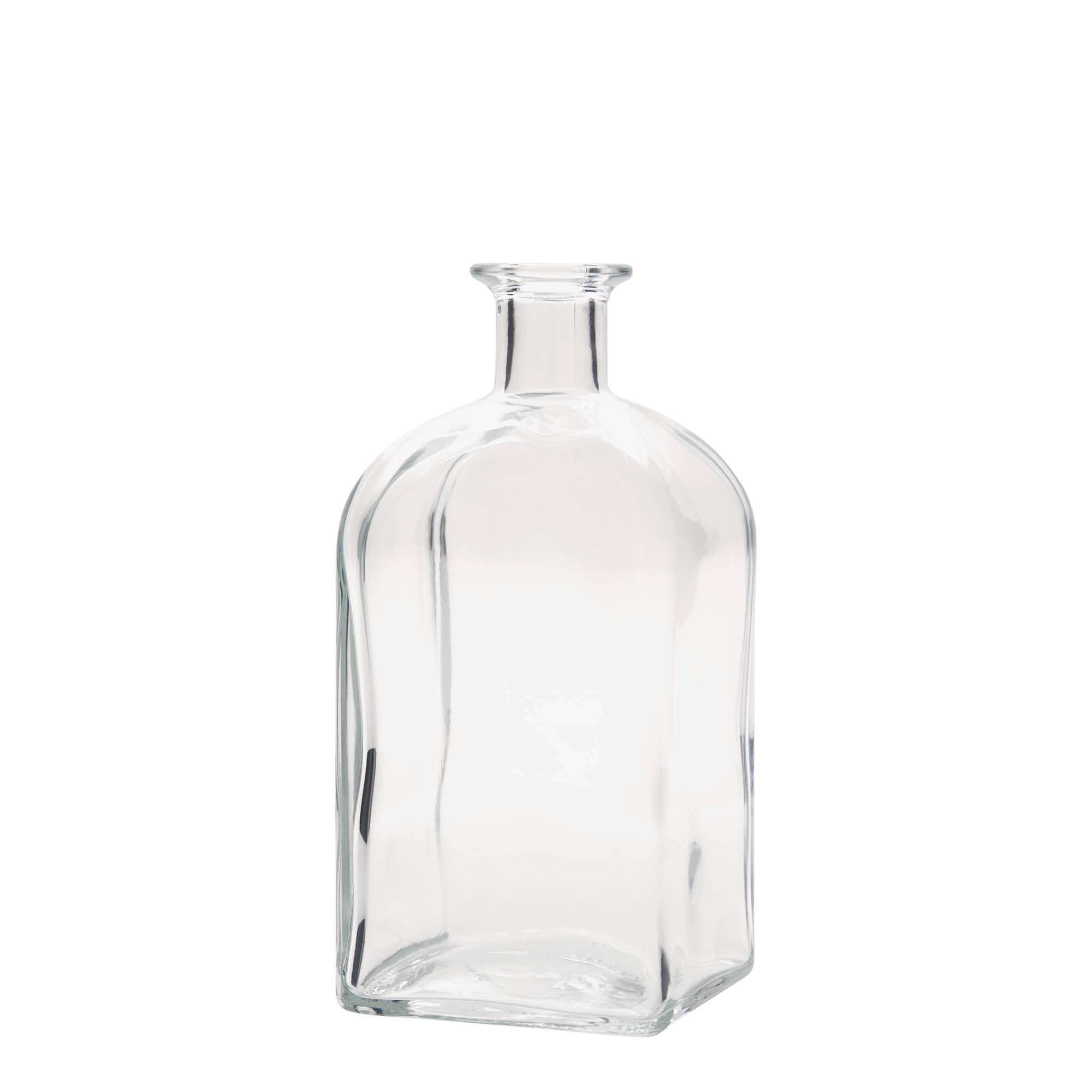 700 ml staklena boca Apotheker Carré, kvadratna, grlo: čep