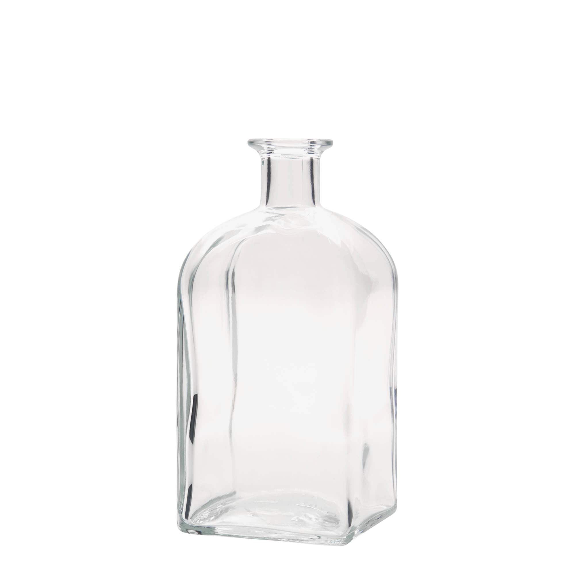 700 ml staklena boca Apotheker Carré, kvadratna, grlo: čep