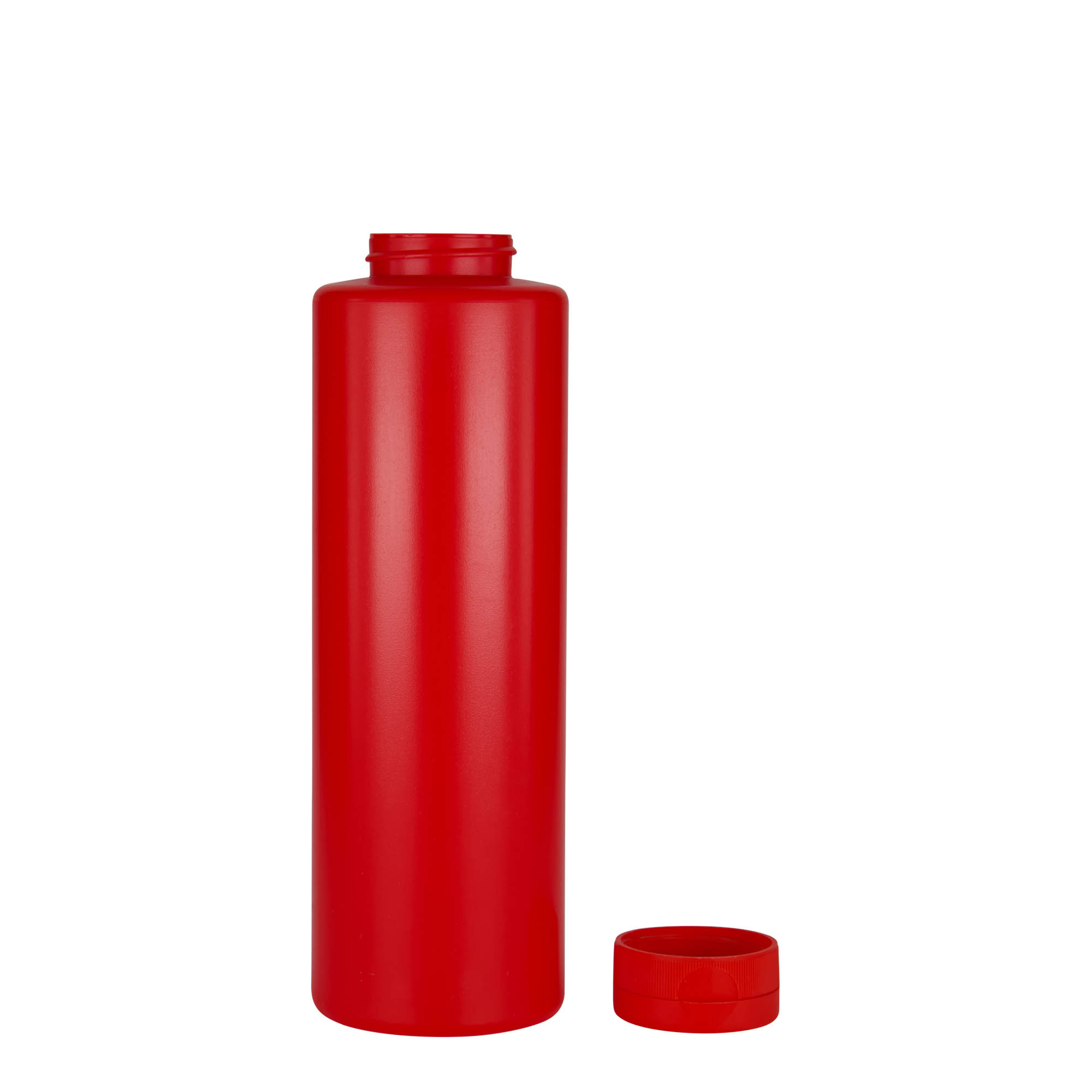 Flaša za umake 500 ml, LDPE plastika, crvena, otvor: GPI 38/400