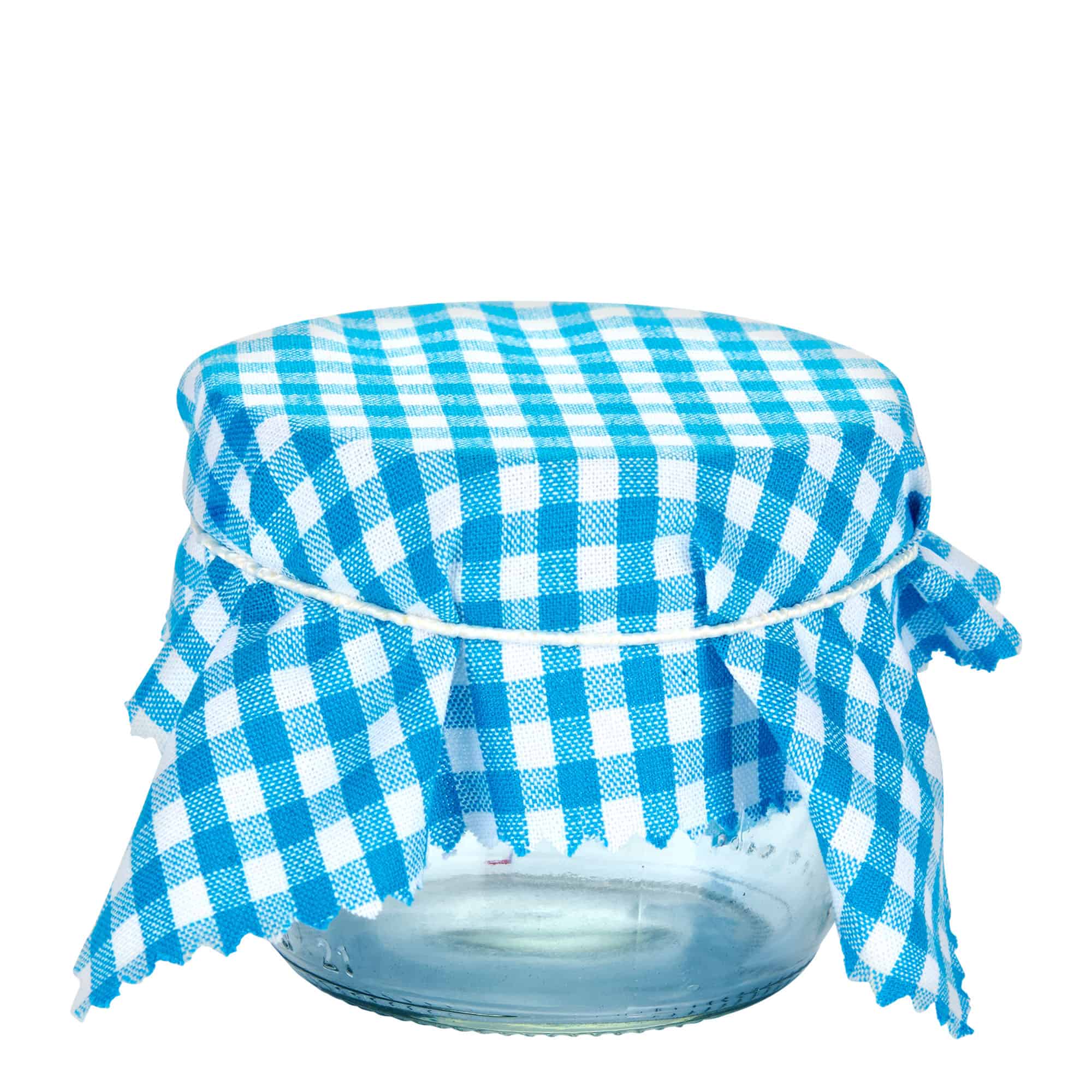 Tkaninska podmetačica karo uzorka 15x15, kvadratna, tekstil, plava, otvor: TO58-TO82