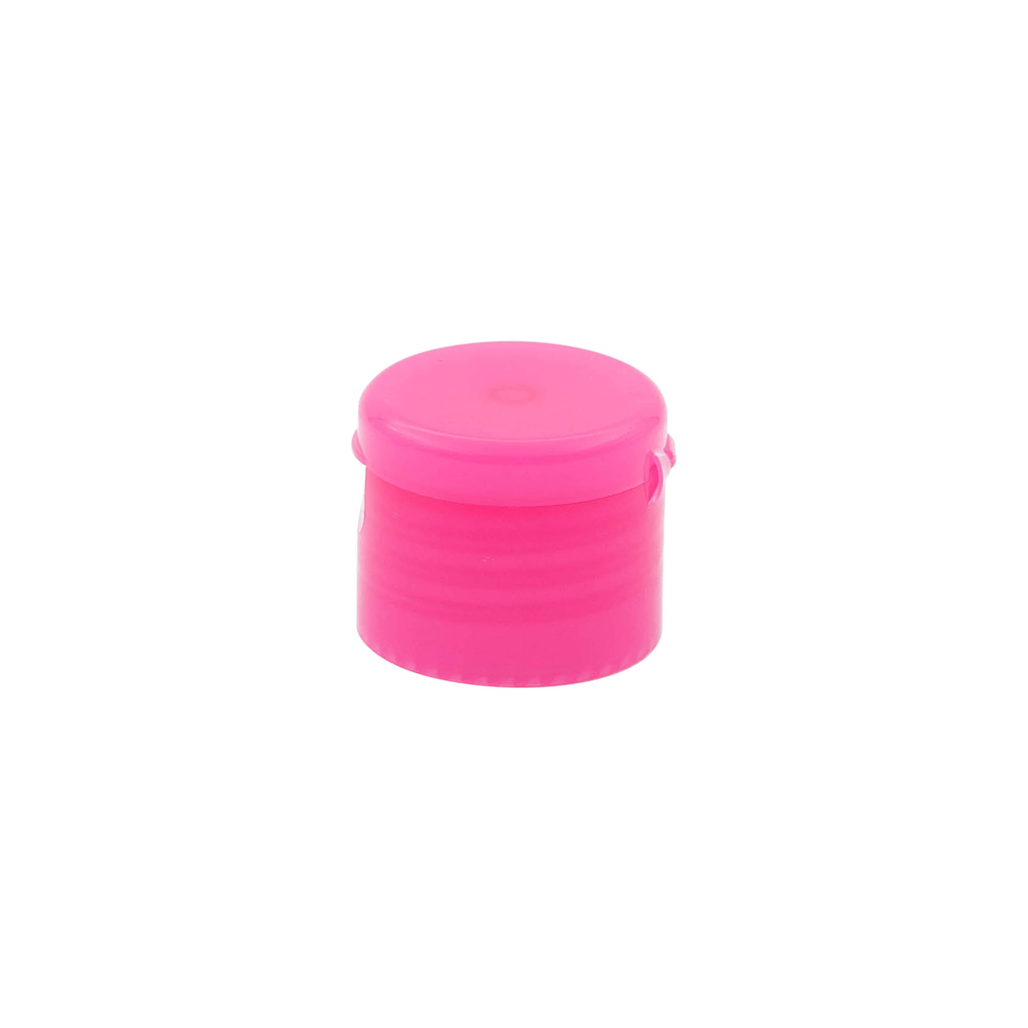 Navojni poklopac s preklopnom šarkom, PP-plastika, roze, za grlo: 24/410