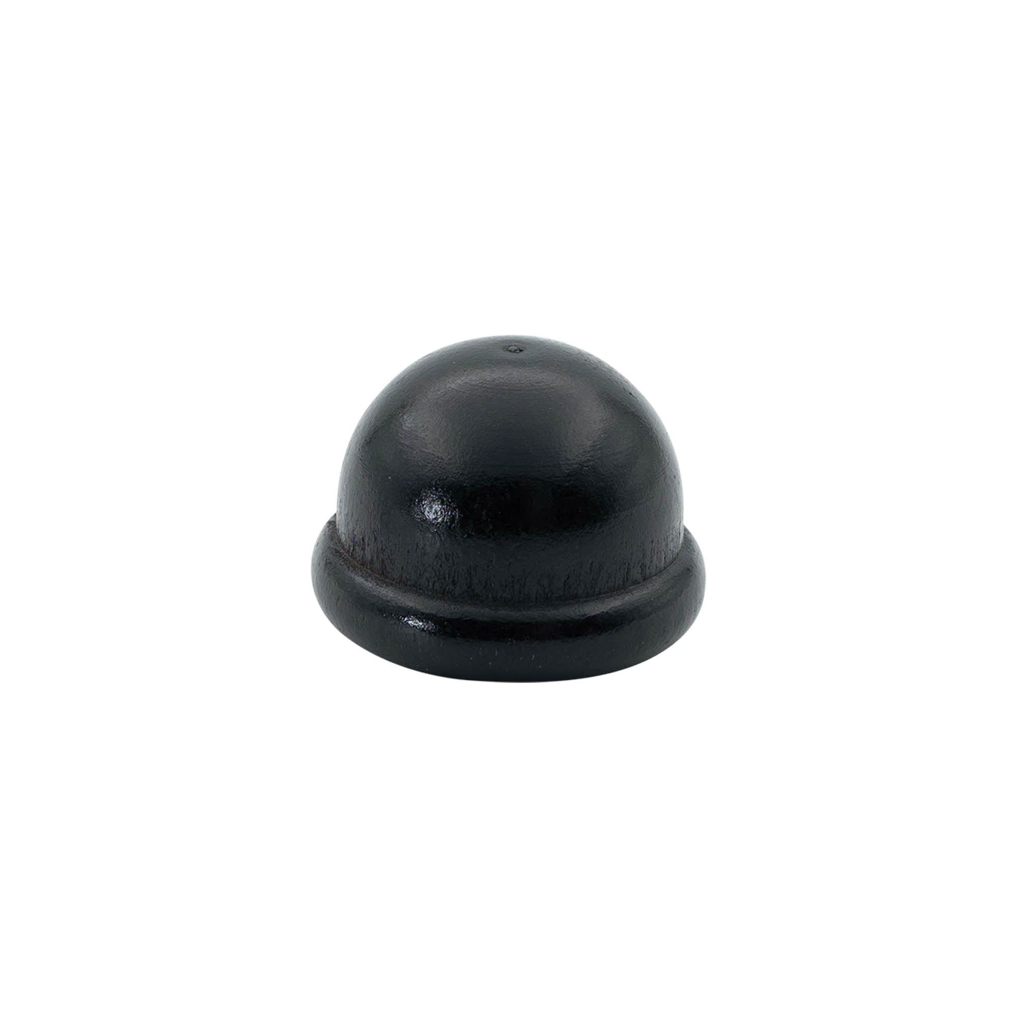 Čep s drškom 19 mm "Dinja", drvo/PE, crni, za grlo: pluta Čep s drškom 19 mm "Dinja", drvo/PE, crni, za grlo: pluta