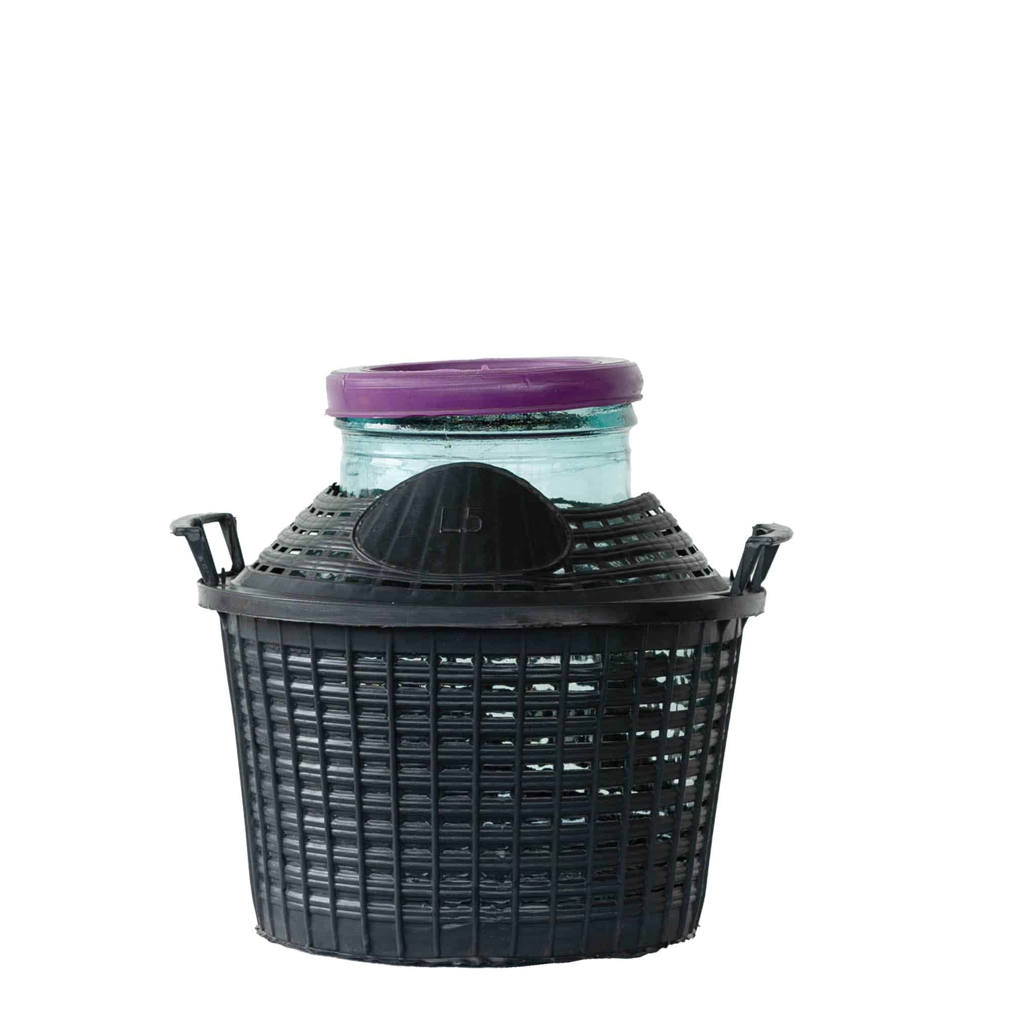 Demižon 5 l sa širokim vratom, staklo, otvor: Klizni poklopac Demižon 5 l sa širokim vratom, staklo, otvor: Klizni poklopac