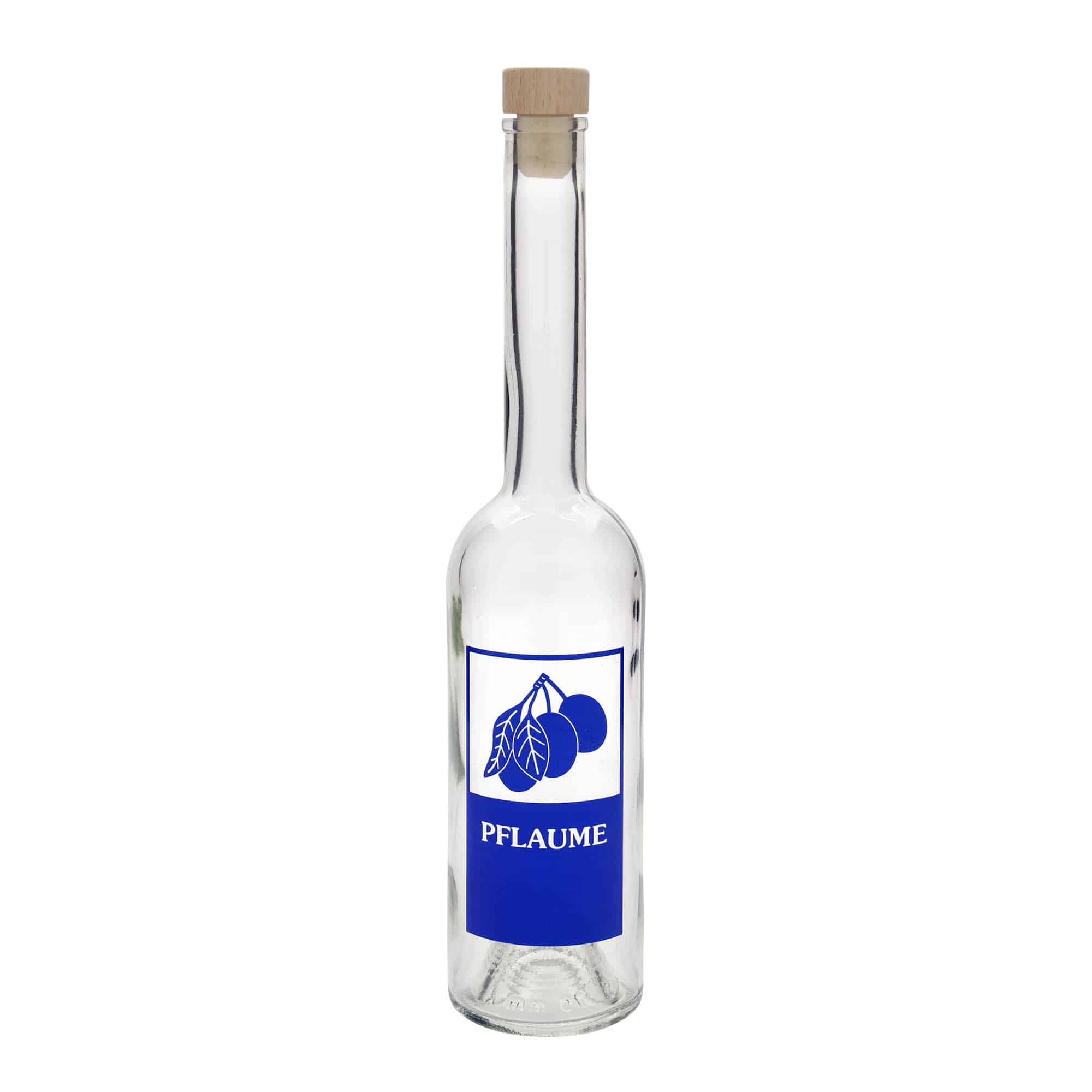 Staklena flaša 500 ml 'Opera', motiv: Šljiva, otvor: Pluto