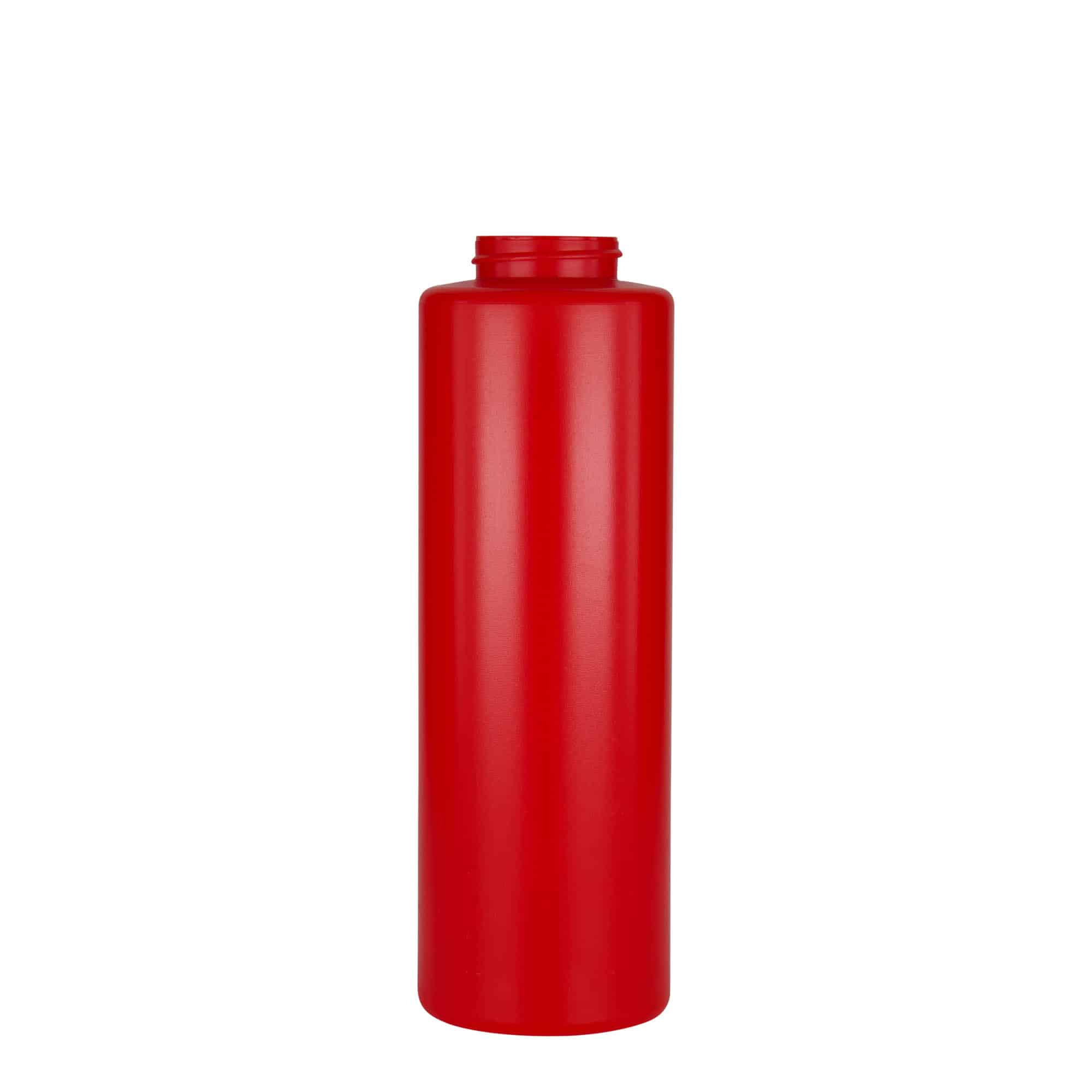 Flaša za umake 500 ml, LDPE plastika, crvena, otvor: 38/400