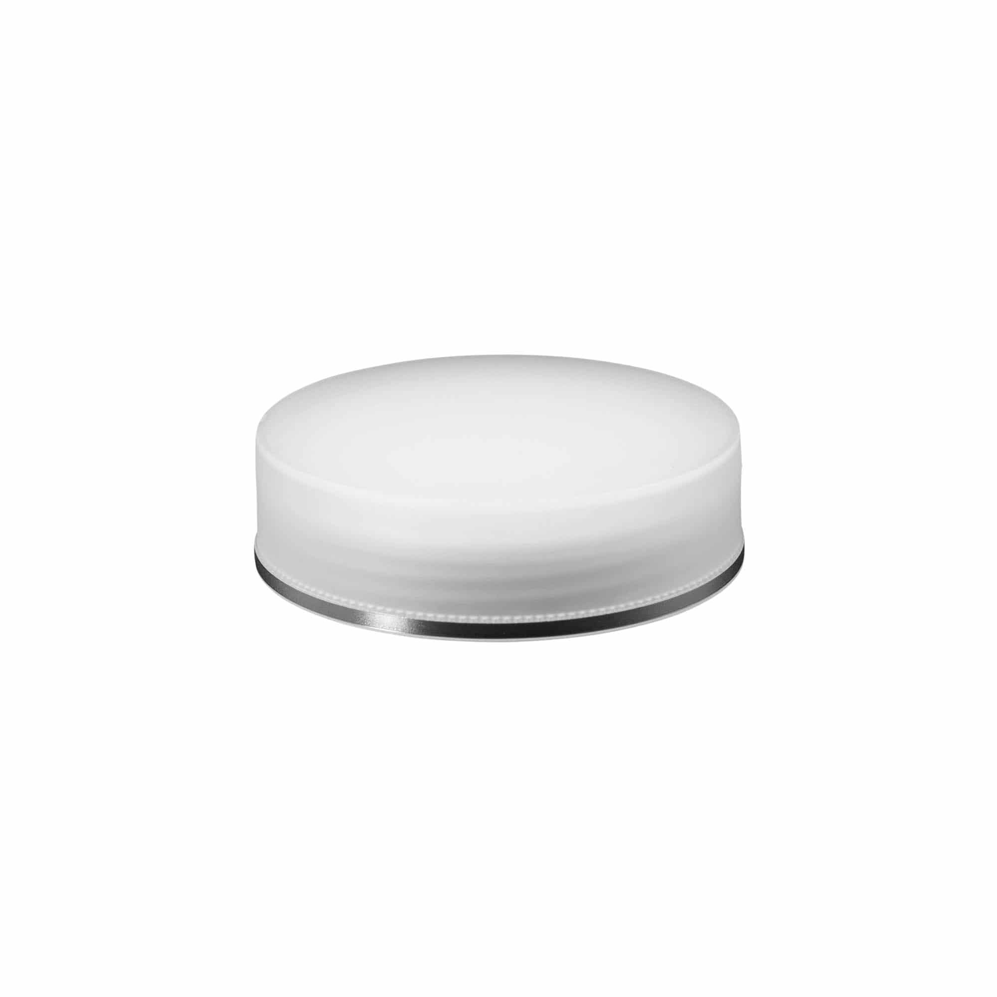 Navojni zatvarač 'Clear/Platin Edition', PP plastika, bijela, za otvor: 70/2P