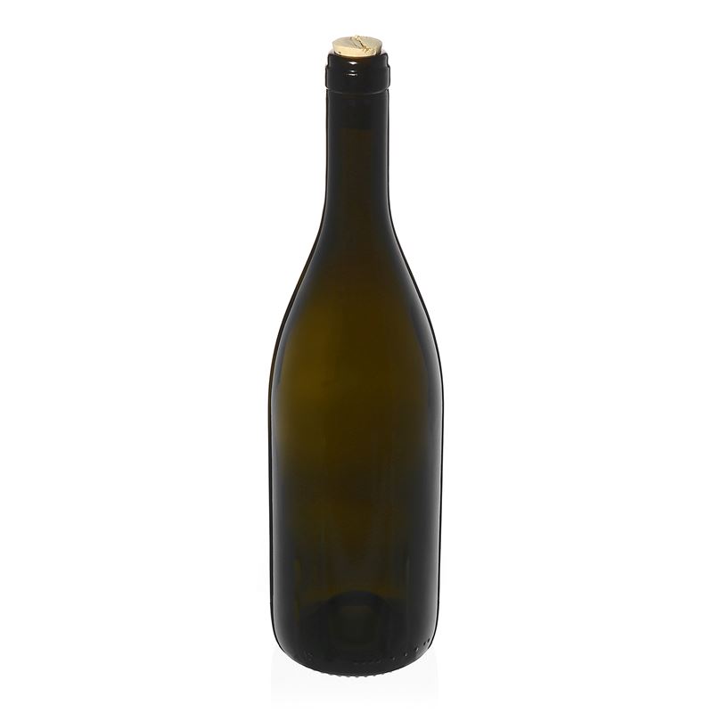 750 ml vinska boca „Tiffany“, antikno zelena, grlo: pluta