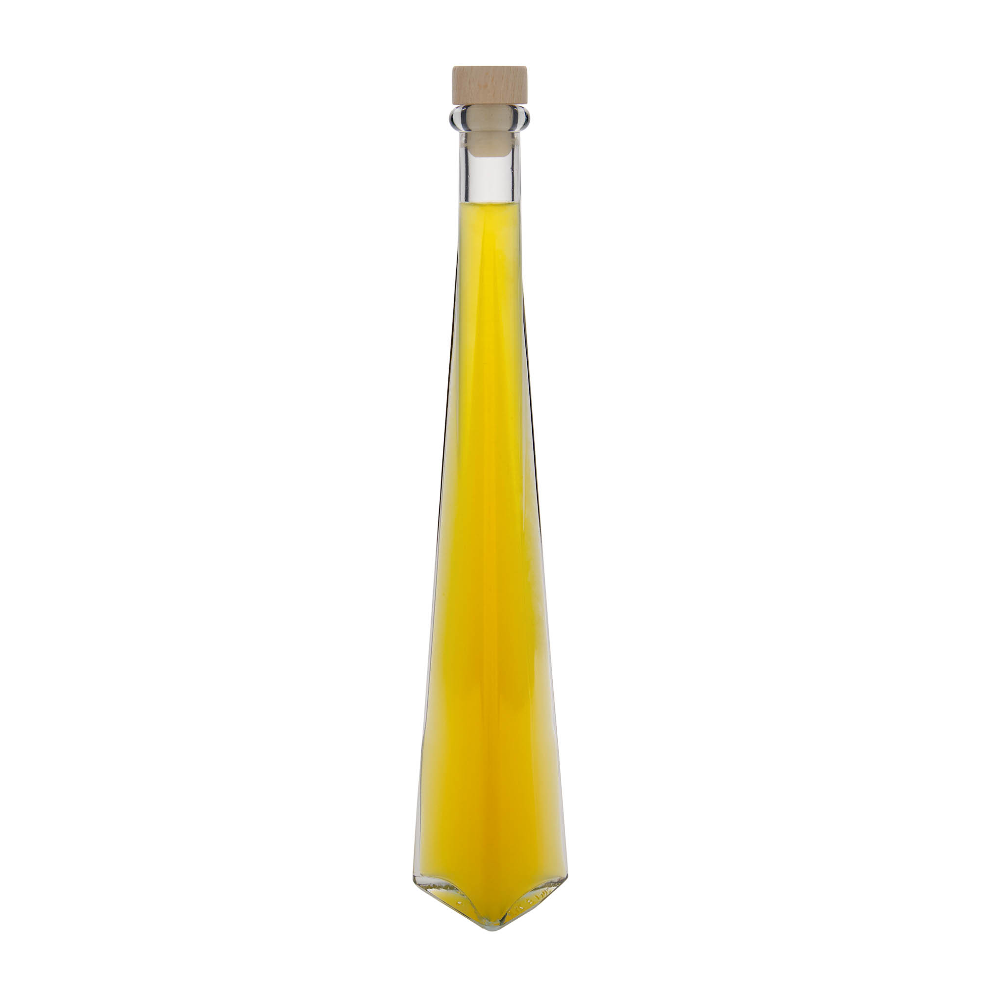 200 ml staklena boca 'Dama Triangolore', trokutasta, grlo: pluta