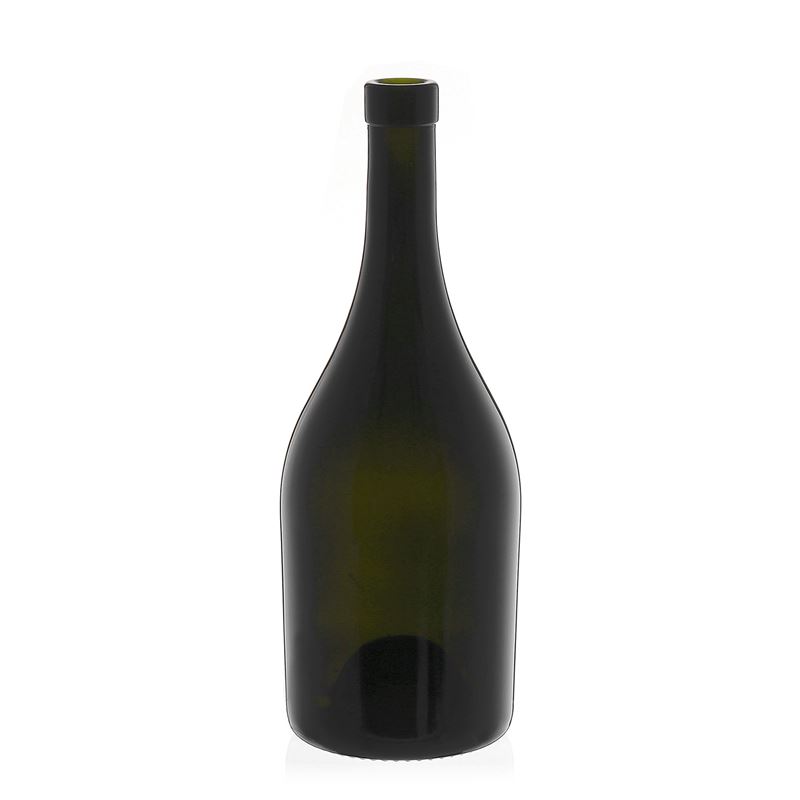 Flaša za vino 750 ml 'Exclusive', antikno zelena, otvor: Pluto