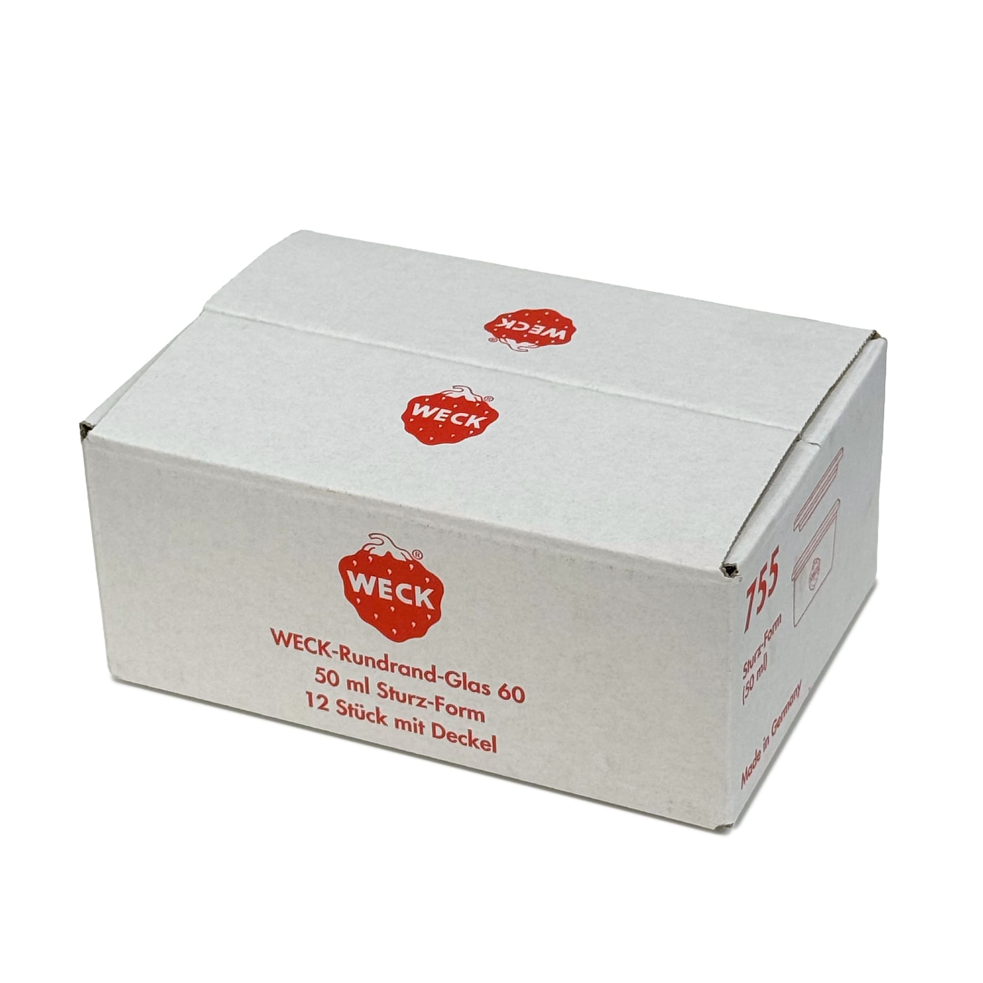 12x 50 ml WECK staklenka za preokretanje sa staklenim poklopcem RR 60