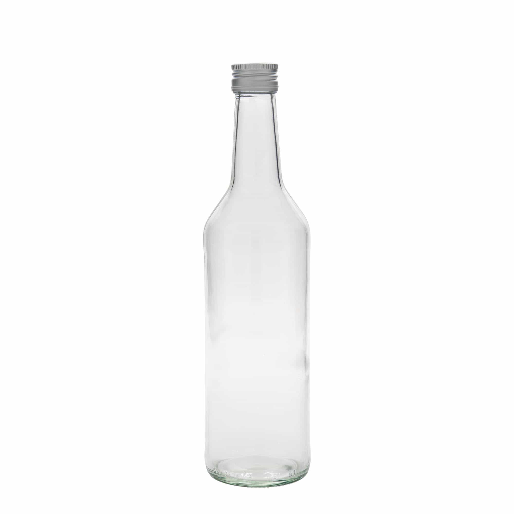 Staklena flaša sa ravnim vratom 500 ml, otvor: PP 28