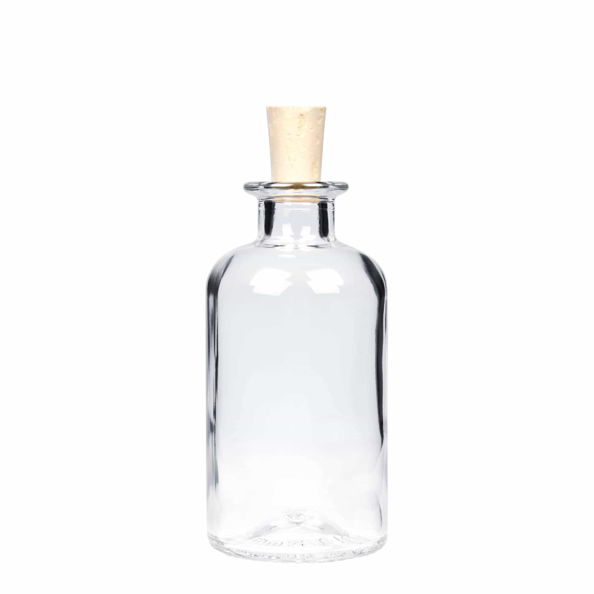 Staklena apotekarska flaša 250 ml, otvor: Pluto