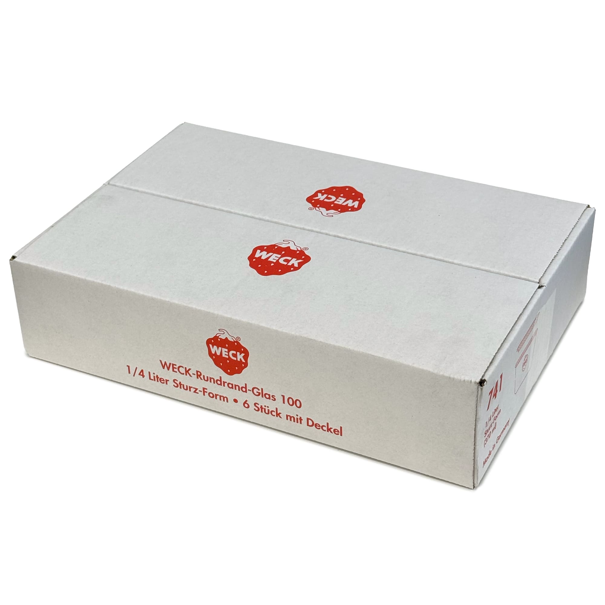6x 370 ml WECK staklenka za preokretanje sa staklenim poklopcem RR 100