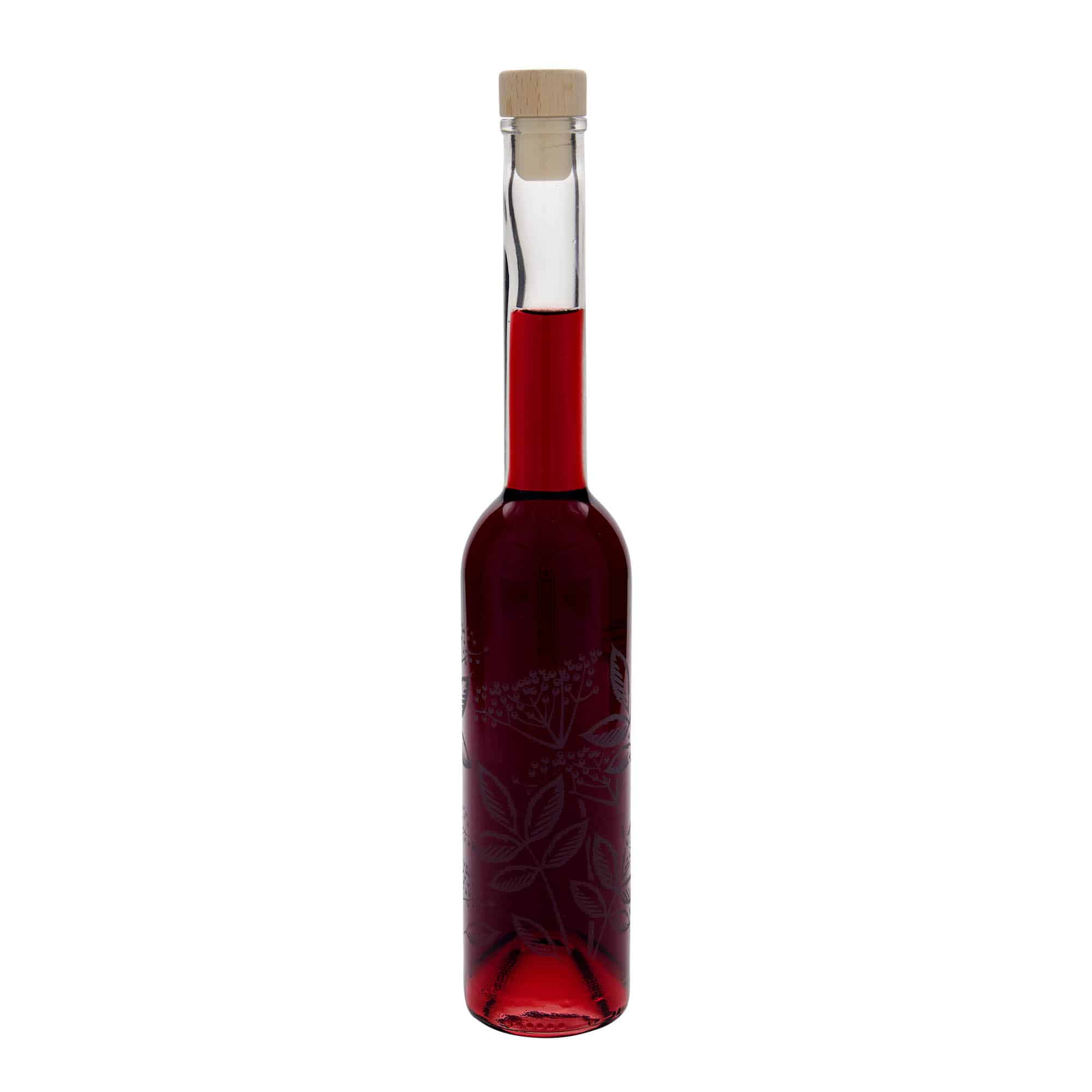 Staklena flaša 350 ml 'Opera', motiv: Bazga, otvor: Pluto