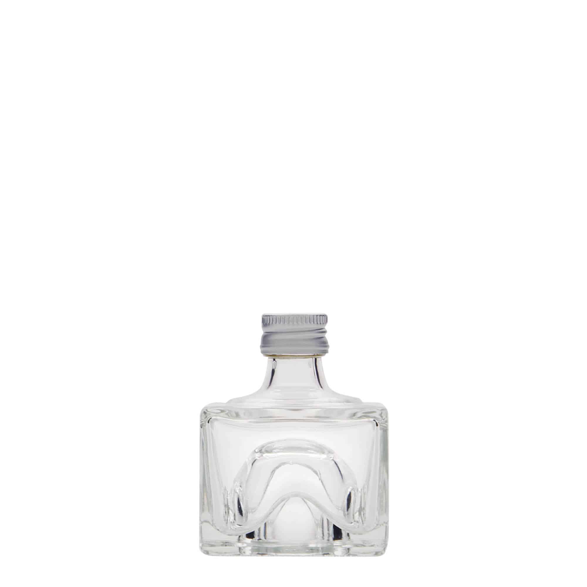 Staklena flaša 40 ml 'Cocolores', kvadratna, otvor: PP 18
