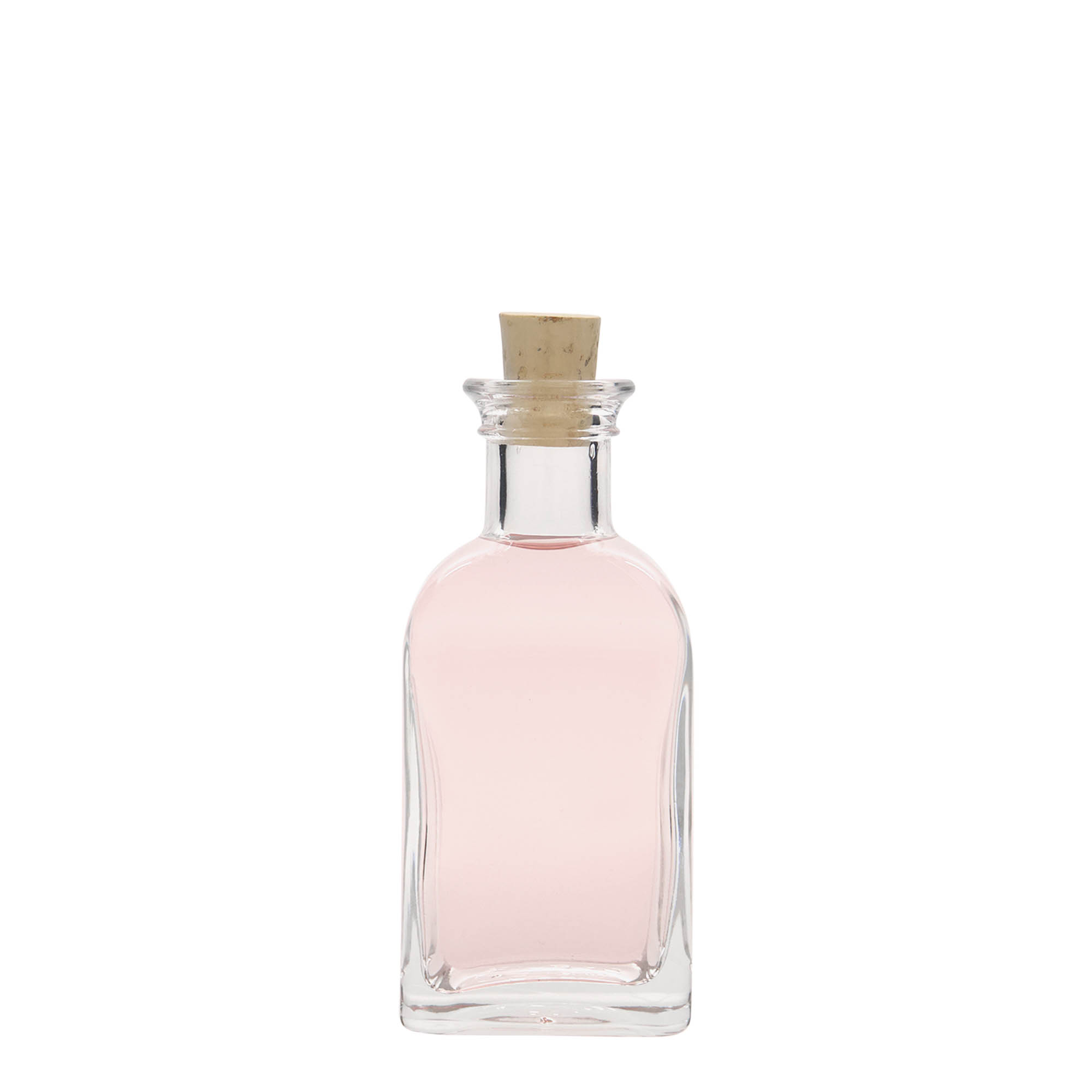 100 ml staklena boca Apotheker Carré, kvadratna, grlo: pluta
