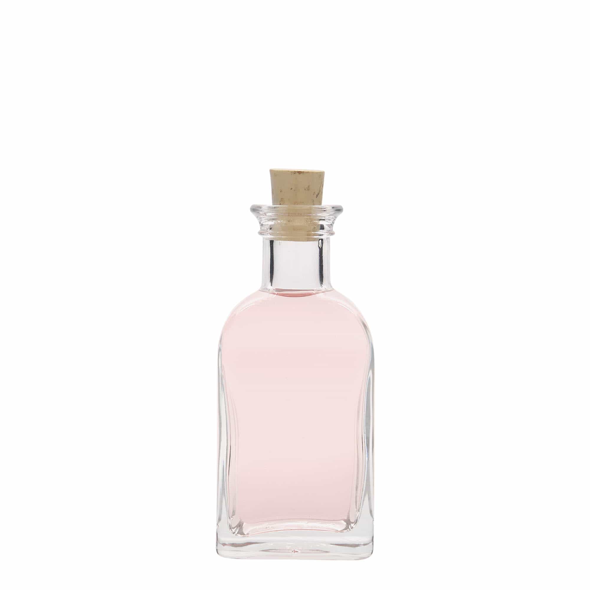 100 ml staklena boca Apotheker Carré, kvadratna, grlo: pluta