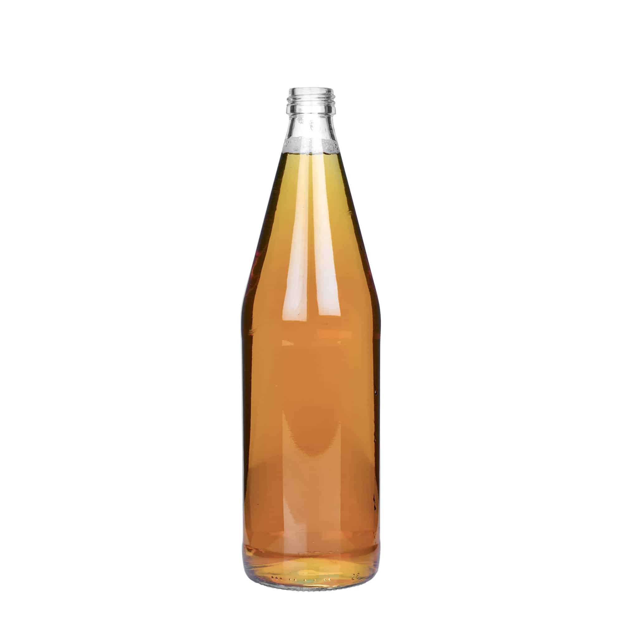 750 ml univerzalna boca u obliku šargarepe, staklo, otvor: PP 28