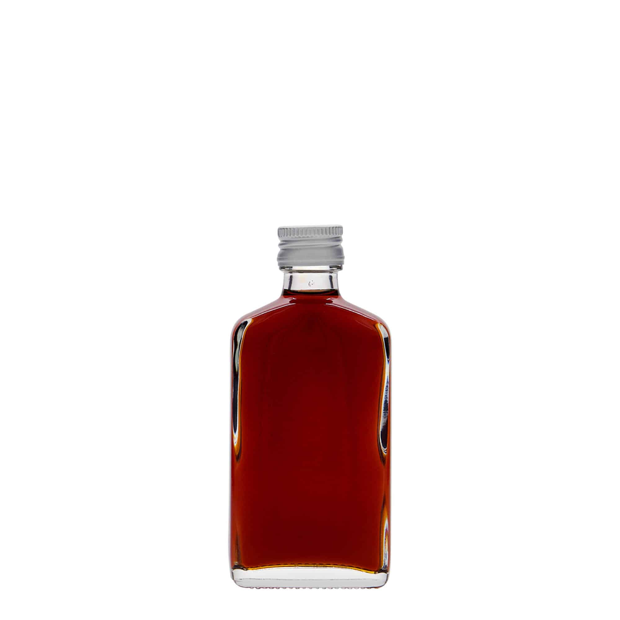 Džepna flaša 50 ml, kvadratna, staklo, otvor: PP 18