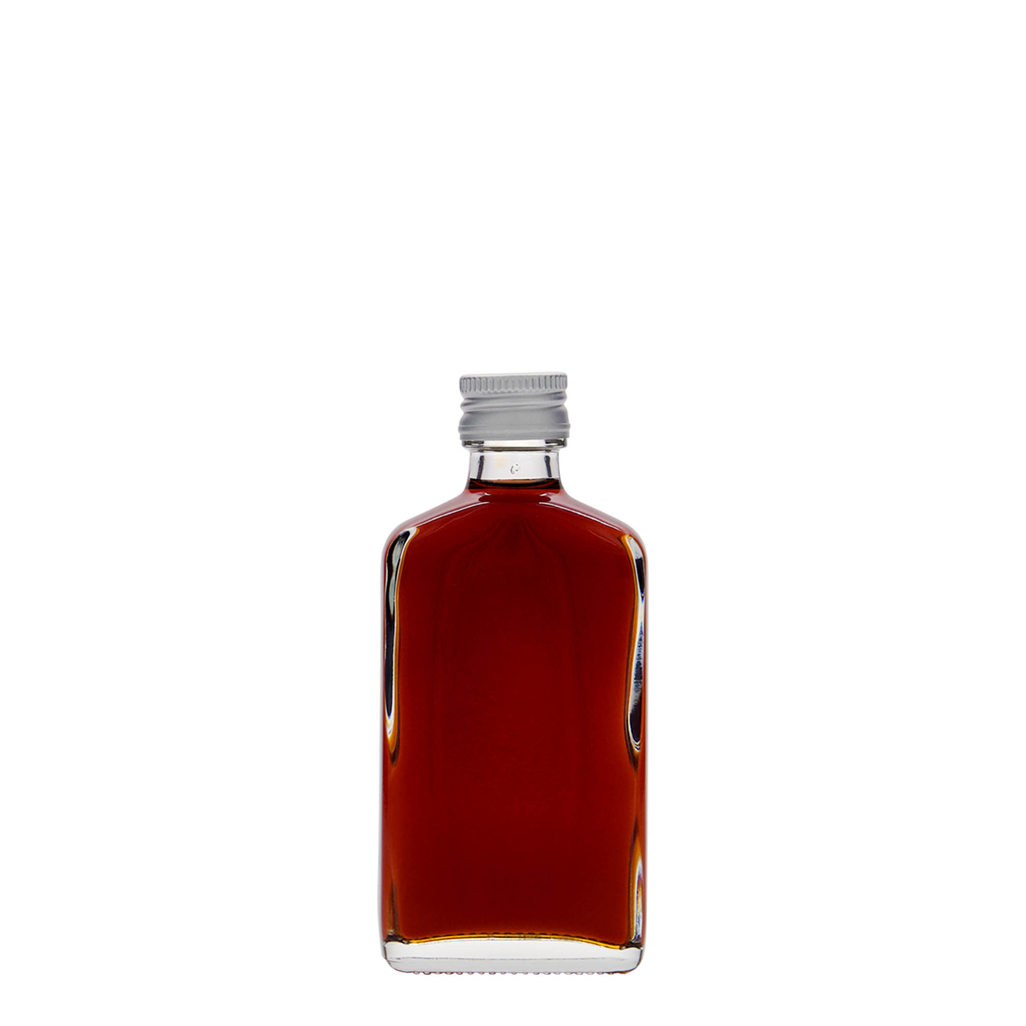 50 ml džepna bočica, pravougaona, staklo, otvor: PP 18