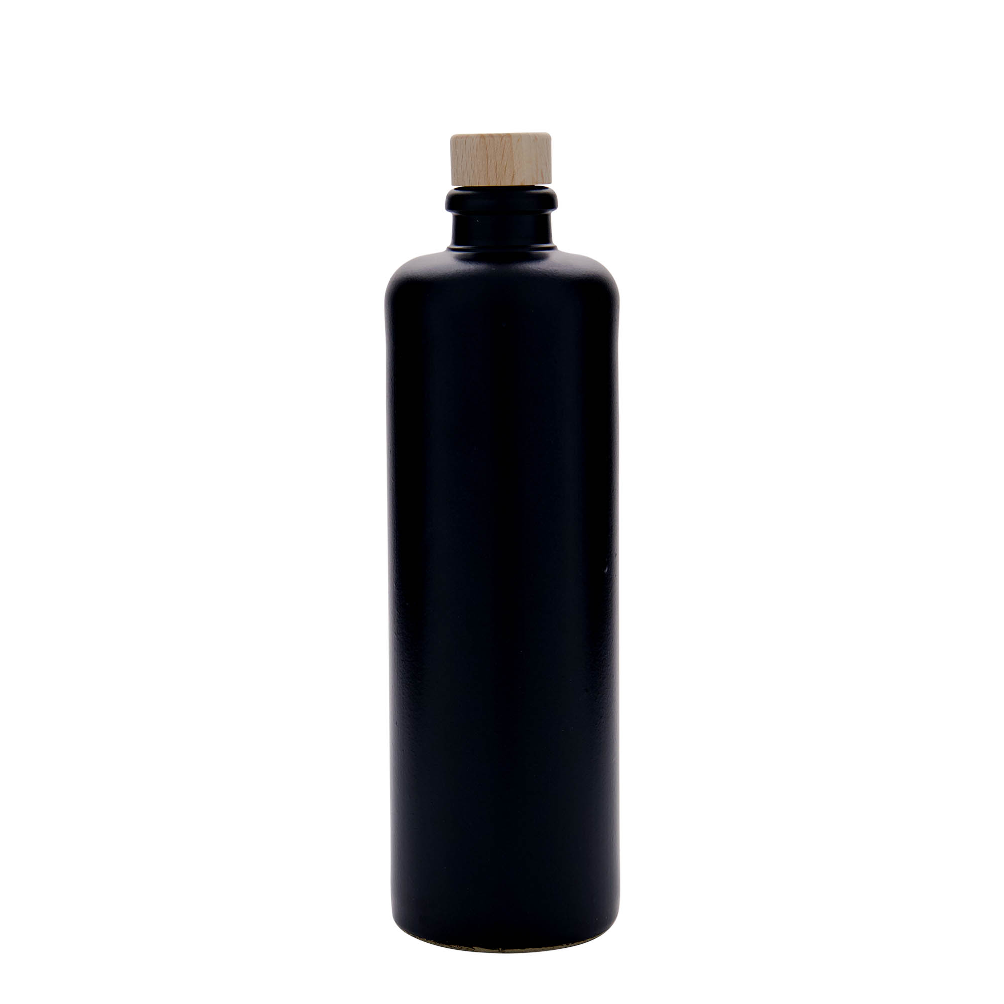 Glineni vrč 500 ml, keramika, crna, otvor: Pluto