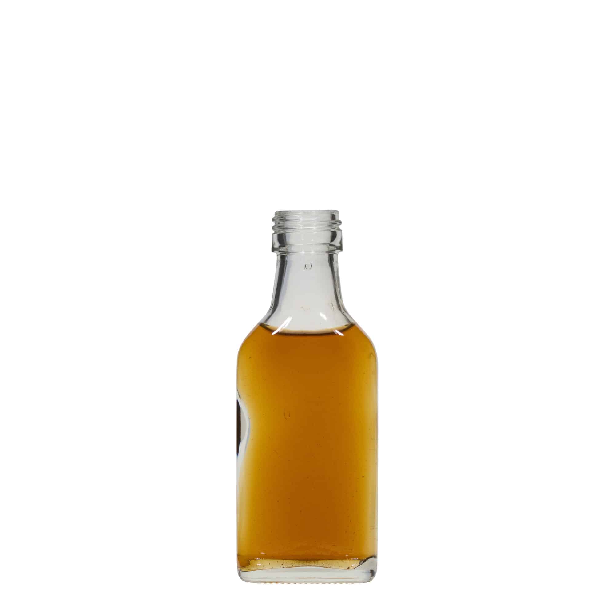Džepna flaša 40 ml, kvadratna, otvor: PP 22