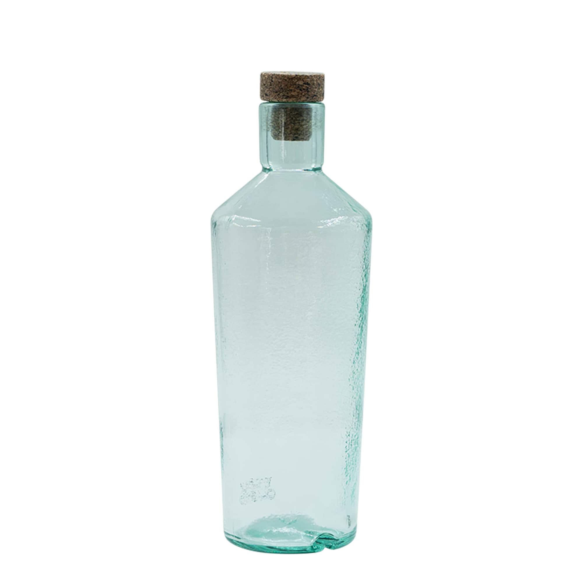 700 ml ručno rađena staklena boca „Primal“, otvor: pluta