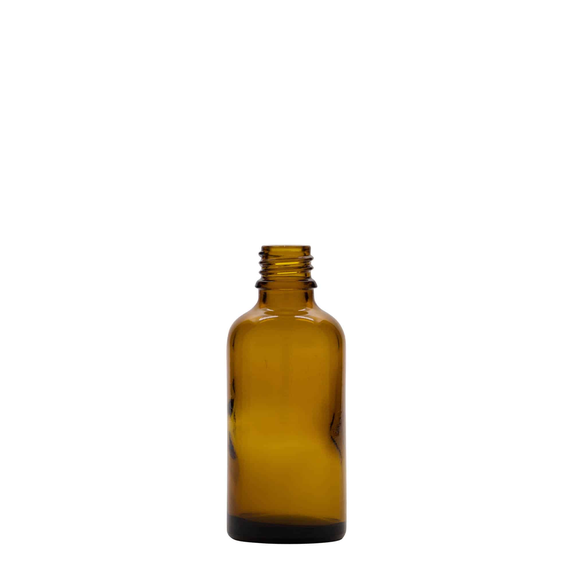Medicinska flaša 50 ml, staklo, smeđa, otvor: DIN 18 Medicinska flaša 50 ml, staklo, smeđa, otvor: DIN 18