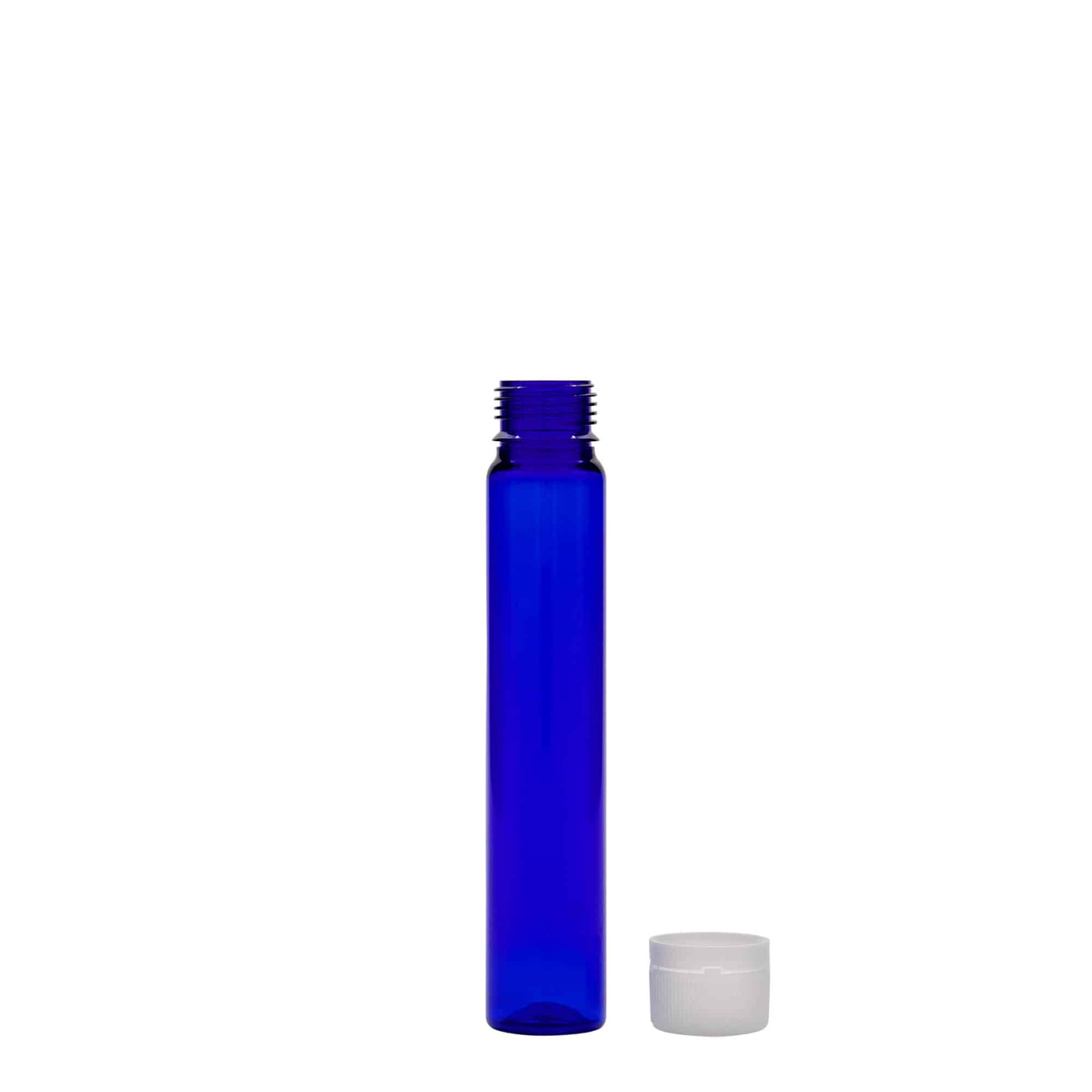 25 ml PET-cijev, plastika, kraljevsko plava, otvor: navojni zatvarač