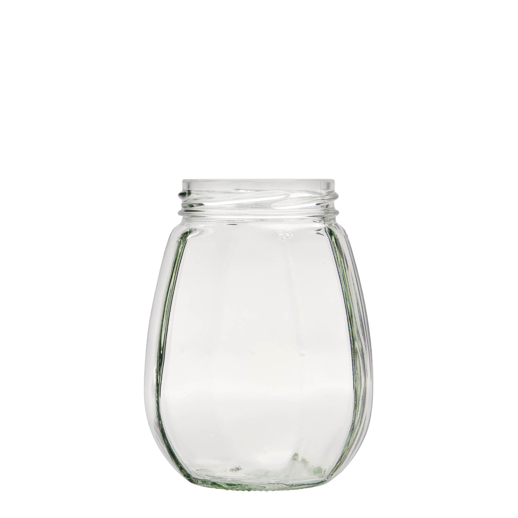 Ukrasna staklenka 385 ml, šestougla, otvor: Twist-Off (TO 63)