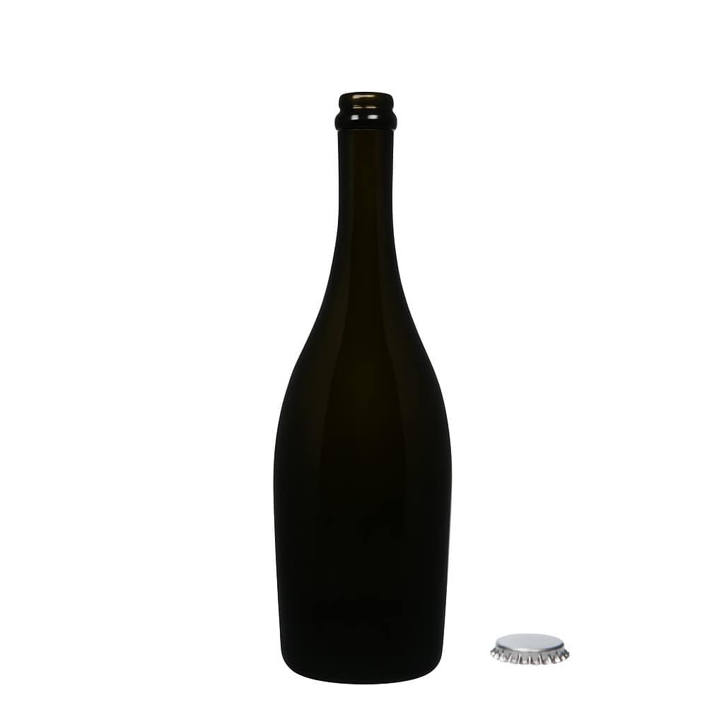 750 ml boca šampanjca „Carmen“, staklo, antikno zeleno, otvor: krunski čep