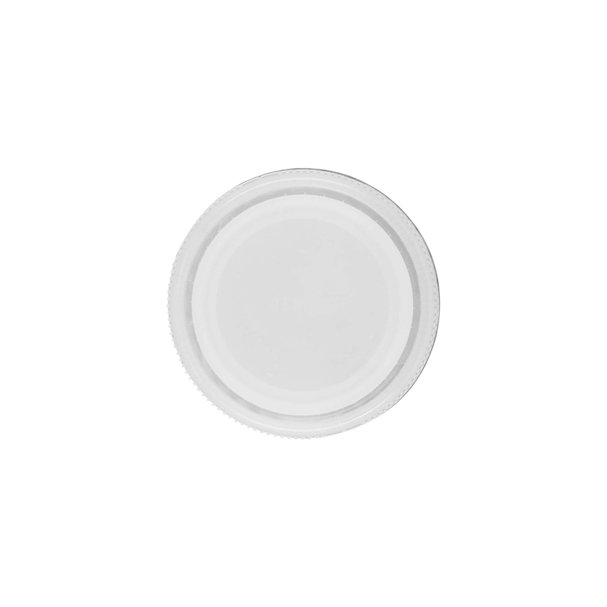 Navojni zatvarač sa dvostrukim navojem, PE plastika, bijela, za otvor: PET 38 mm