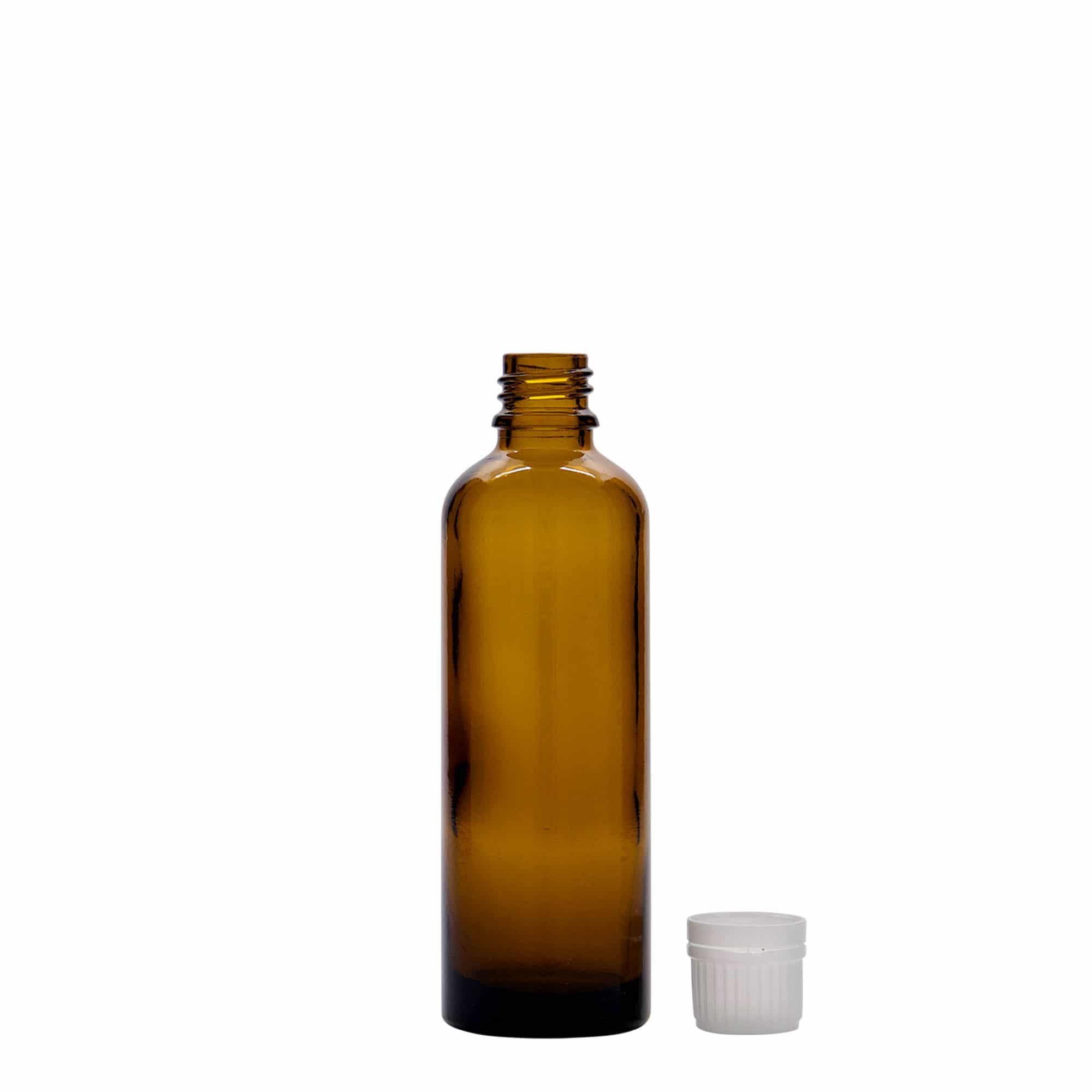 Medicinska flaša 75 ml, staklo, smeđa, otvor: DIN 18