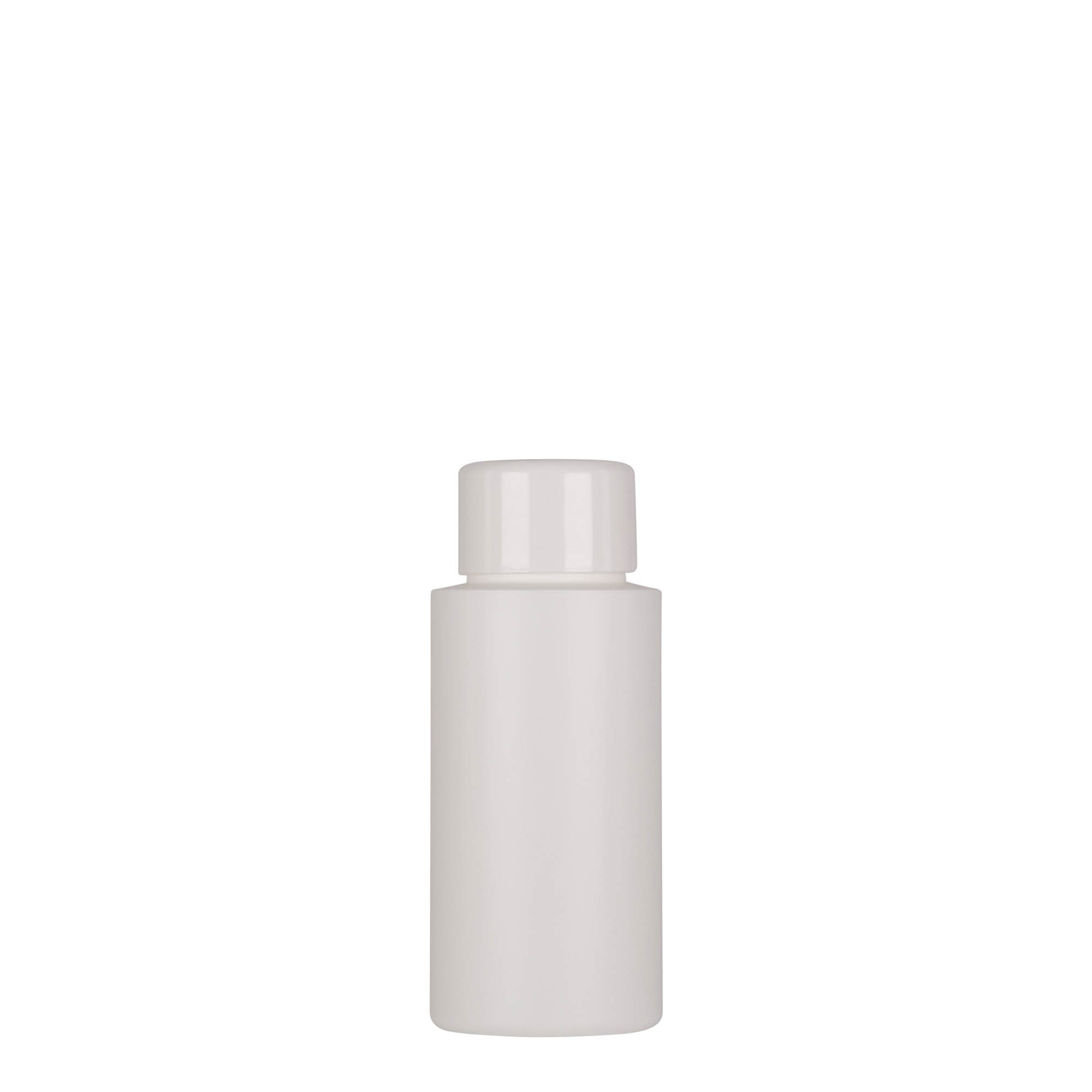 50 ml plastična bočica 'Pipe', zeleni HDPE, bijela, grlo: 24/410