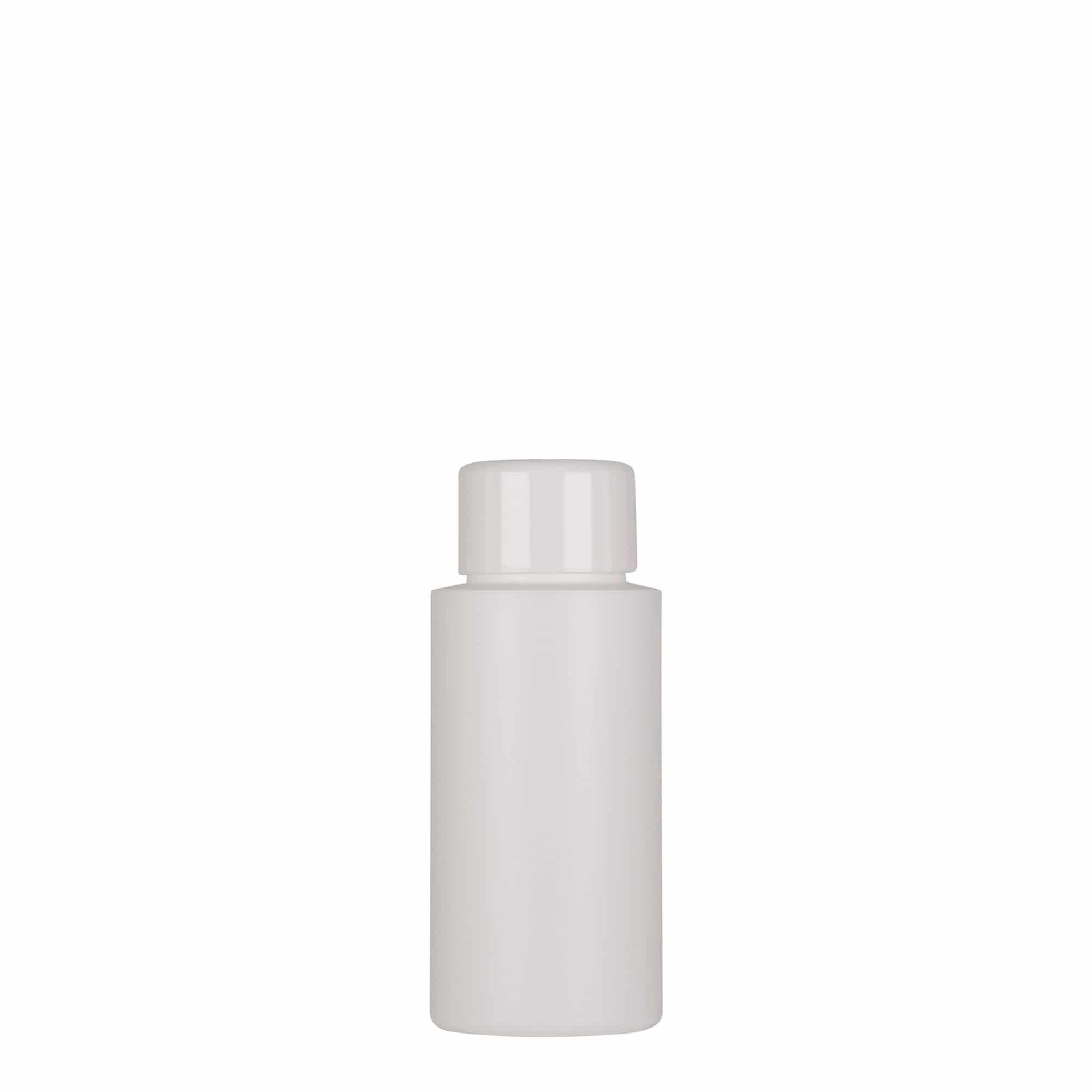 50 ml plastična bočica 'Pipe', zeleni HDPE, bijela, grlo: 24/410