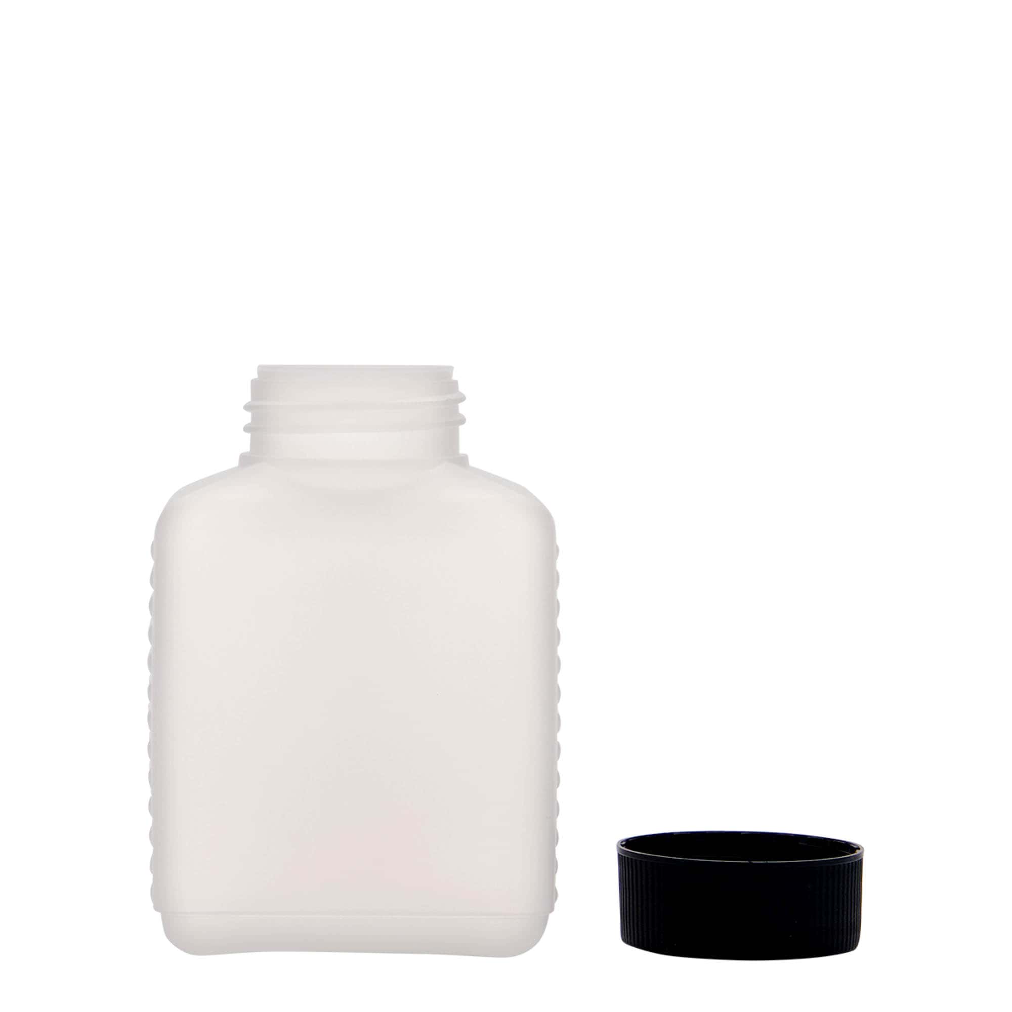 Flaša sa širokim vratom 250 ml, HDPE plastika, prirodna, otvor: DIN 40 EPE