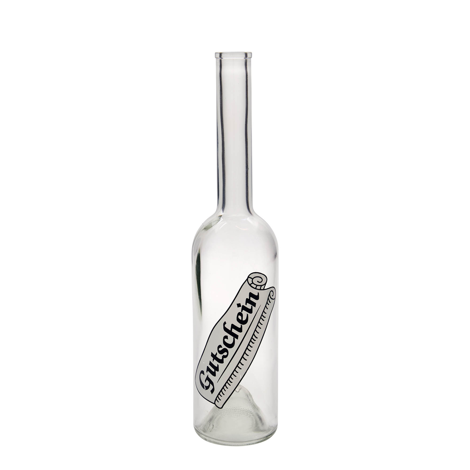 500 ml staklena boca 'Opera', motiv: poklon bon, grlo: pluta 500 ml staklena boca 'Opera', motiv: poklon bon, grlo: pluta