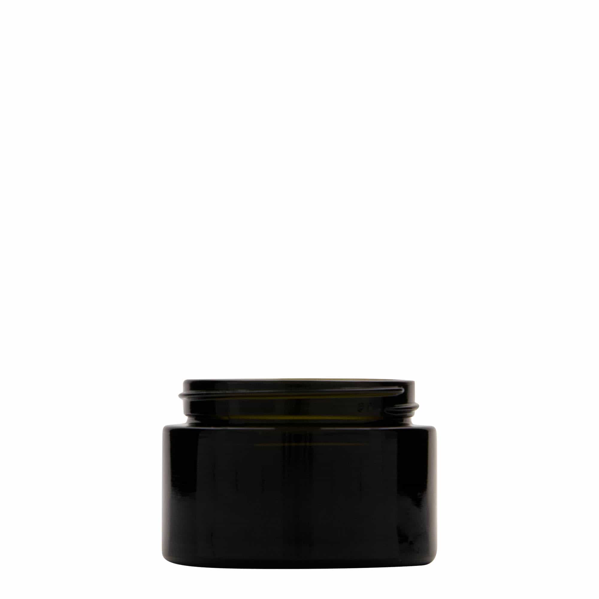 50 ml reciklažna teglica 'Floria', staklo, antikno zelena, grlo: 58/400